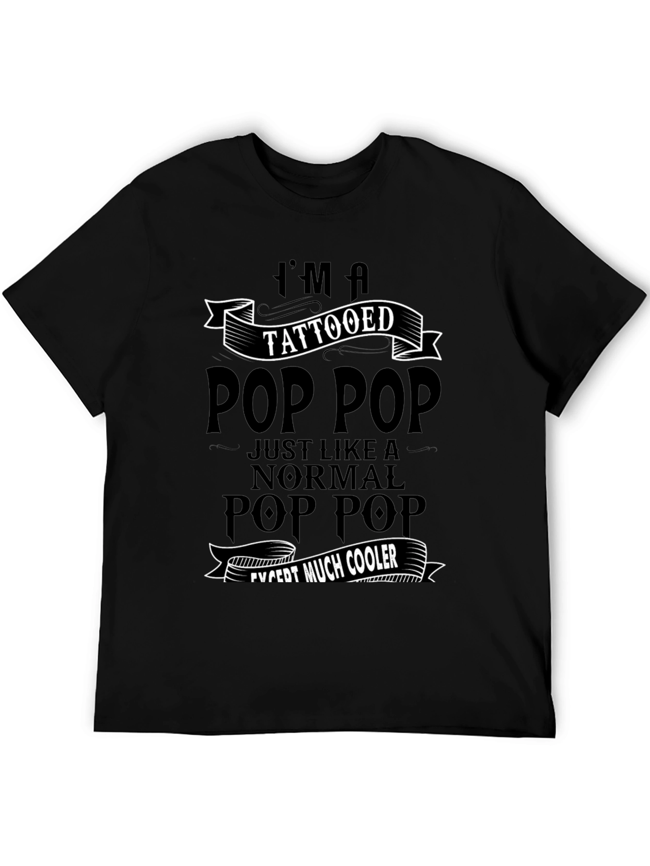 Tattooed Pop Pop Graphic Tee - Cool Grandpa T-Shirt