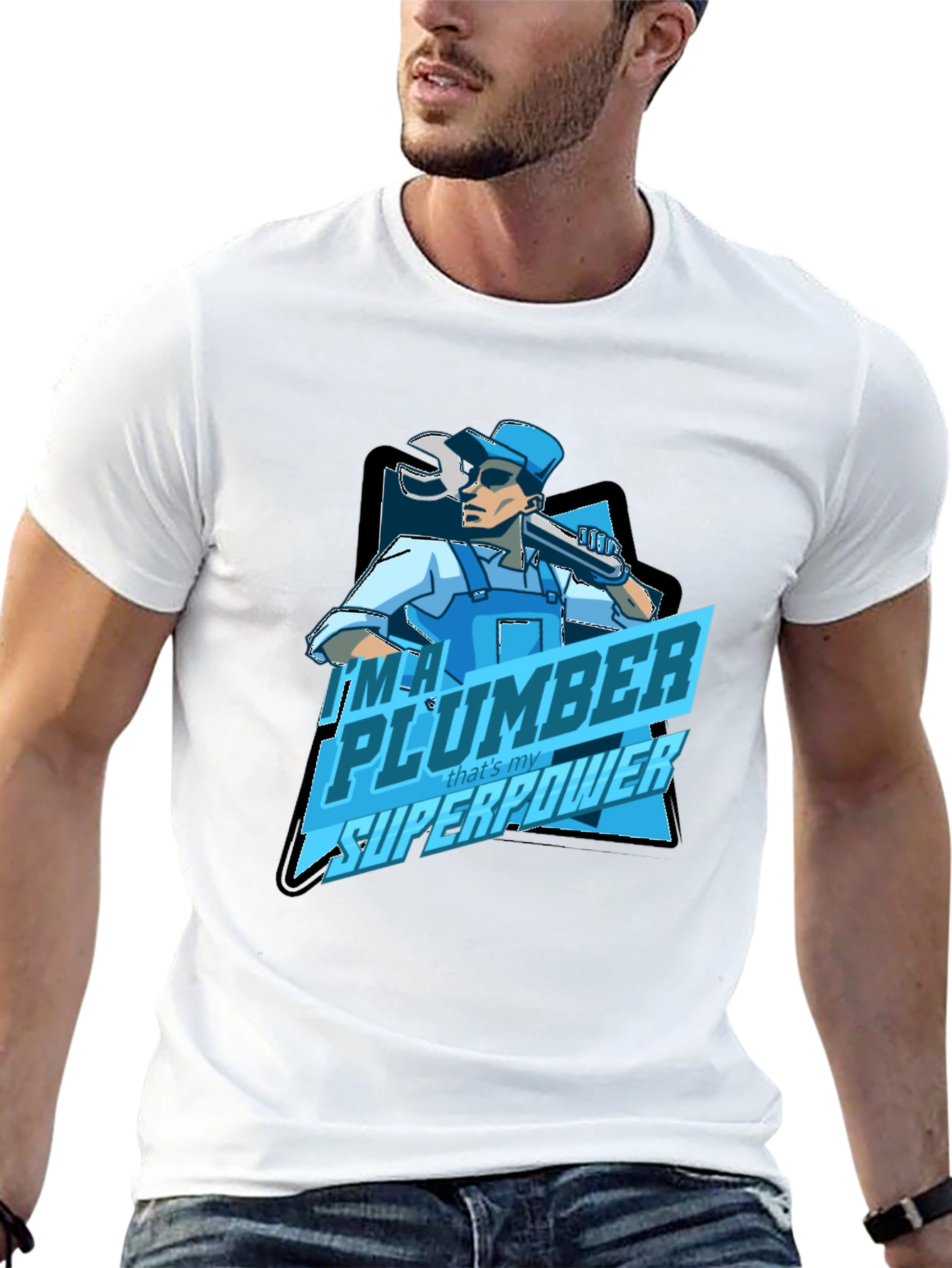 Plumber Superpower T-Shirt - Black