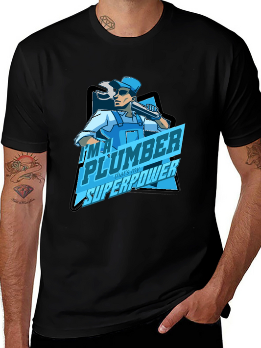 Plumber Superpower T-Shirt - Black