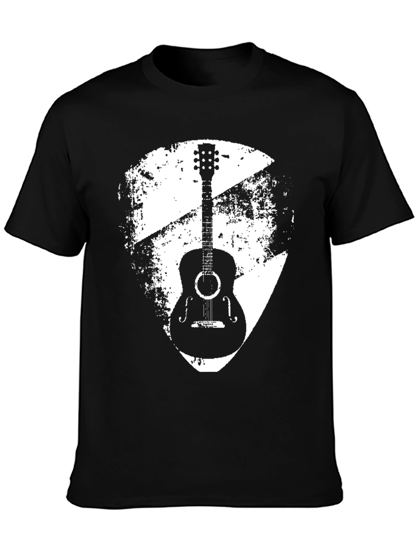 Acoustic Guitar Graphic Tee - Black