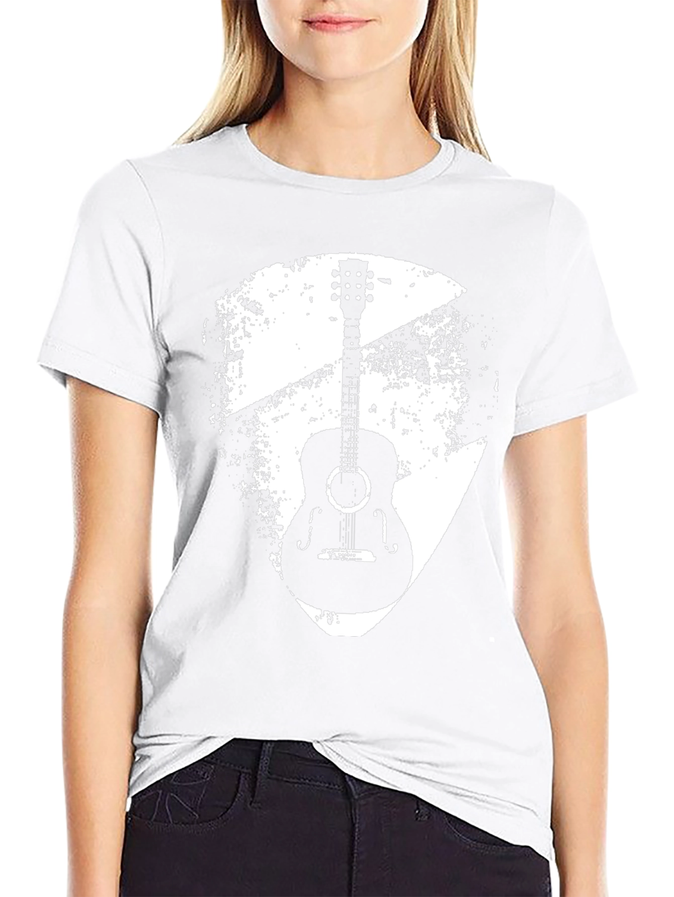 Acoustic Guitar Graphic Tee - Black
