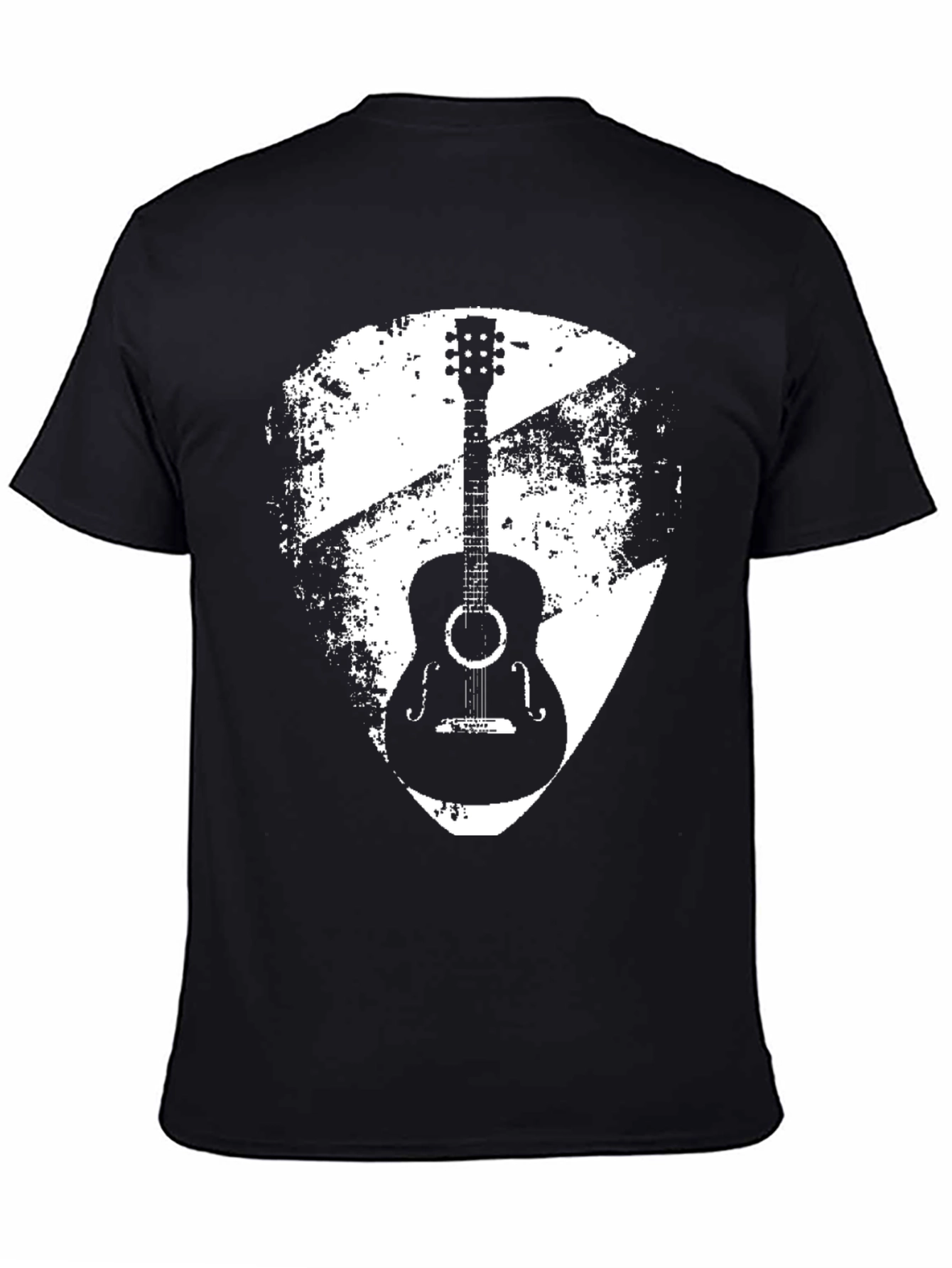 Acoustic Guitar Graphic Tee - Black
