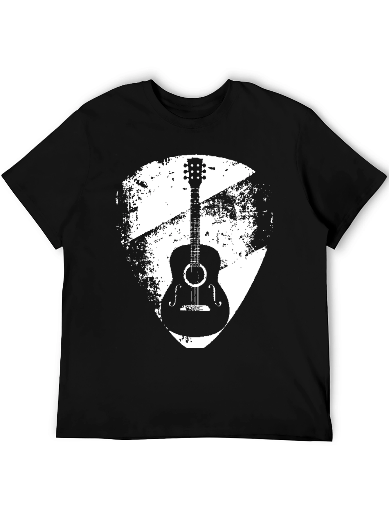 Acoustic Guitar Graphic Tee - Black