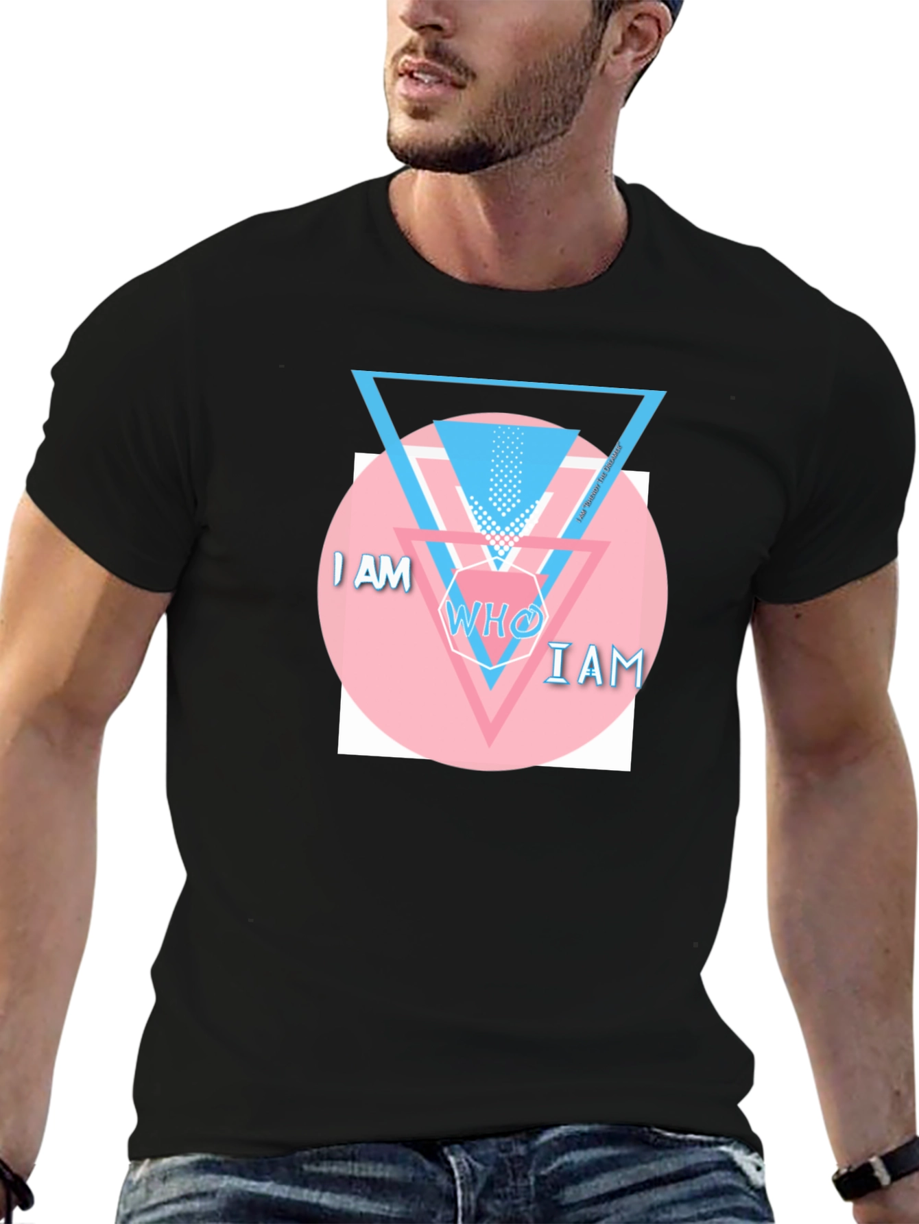 I AM WHO I AM Graphic T-Shirt - Black