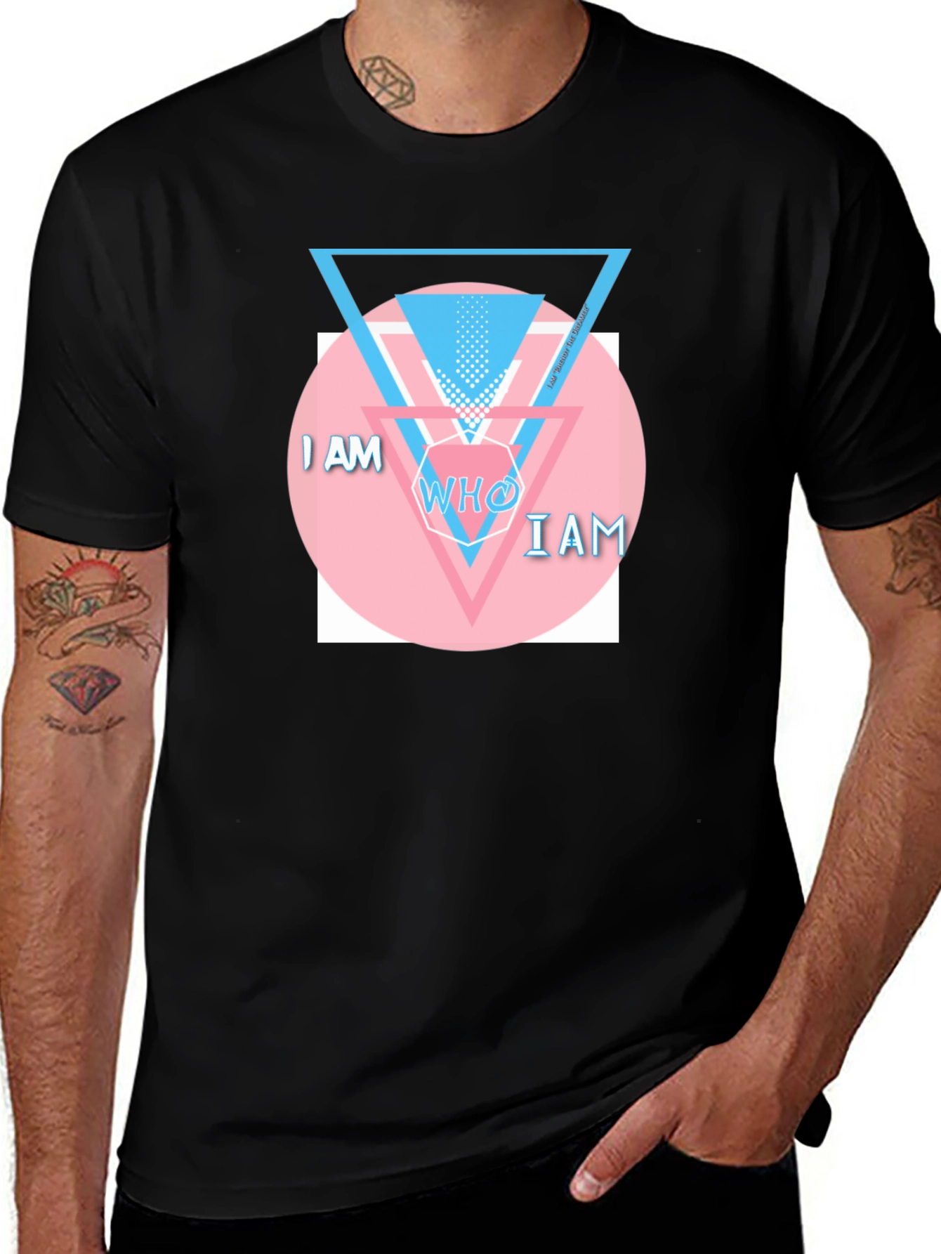 I AM WHO I AM Graphic T-Shirt - Black