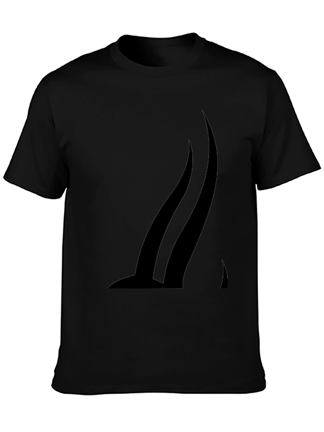 Modern Black T-Shirt with Abstract Graphic Design