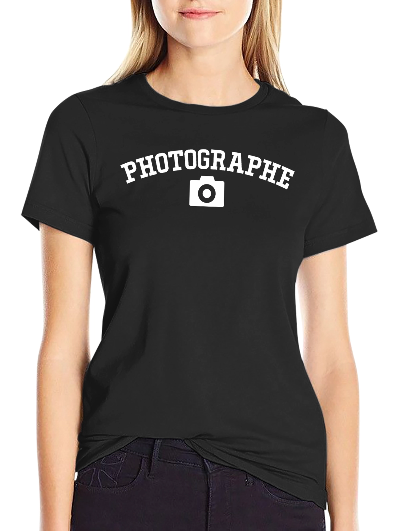 Photographe Black Crew Neck T-Shirt