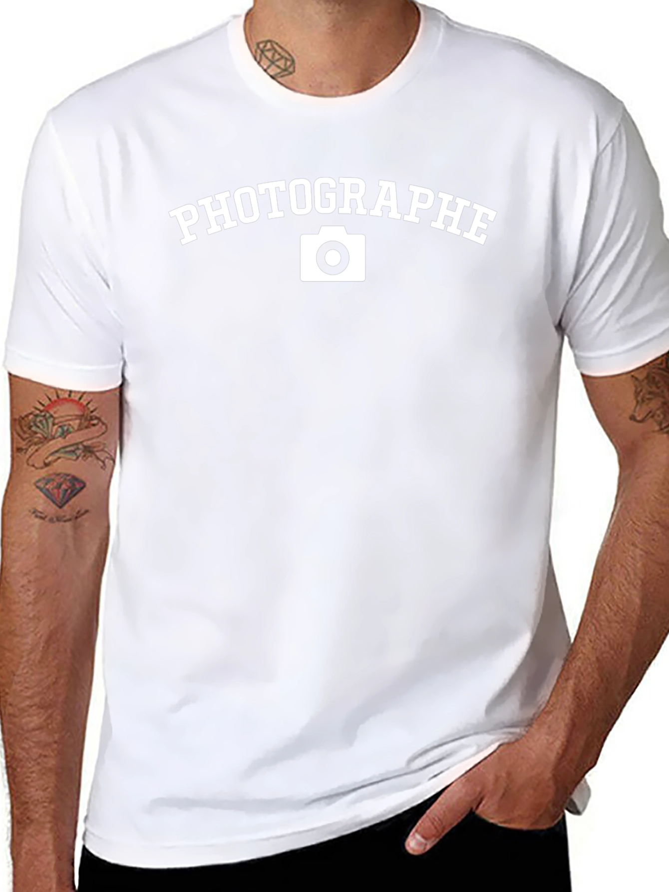 Photographe Black Crew Neck T-Shirt