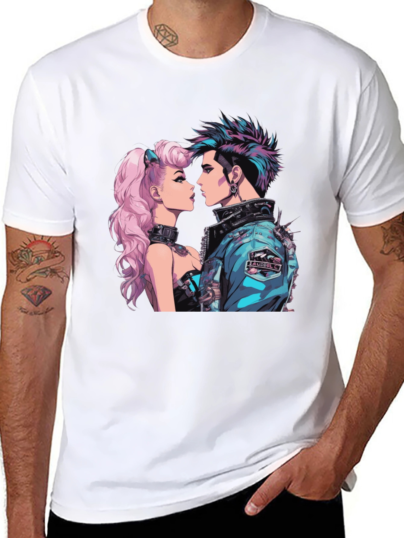 Cyberpunk Couple Graphic T-Shirt
