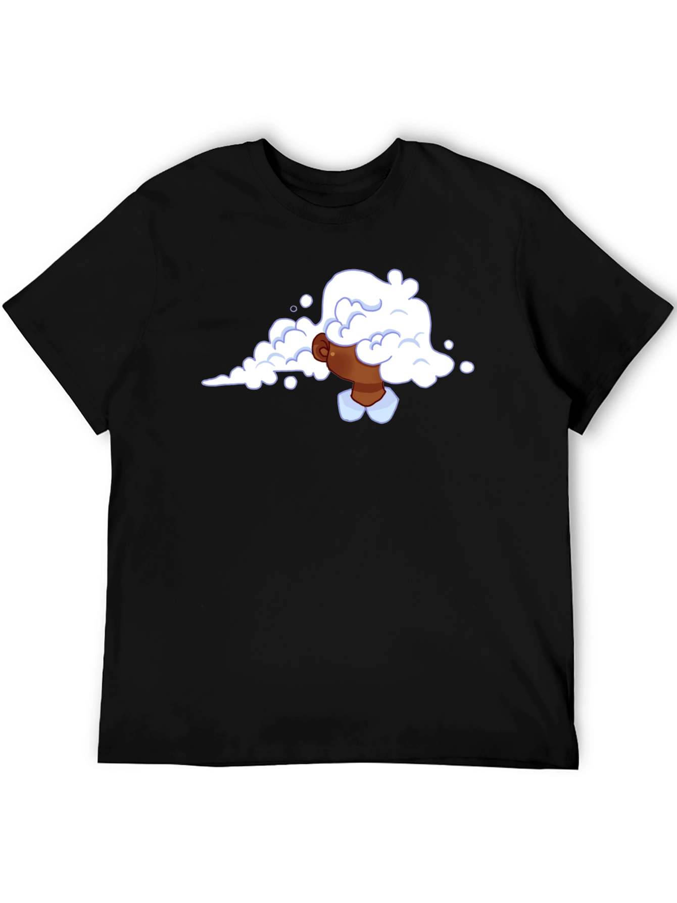 Cloud Head Graphic Tee - Trendy Black T-Shirt