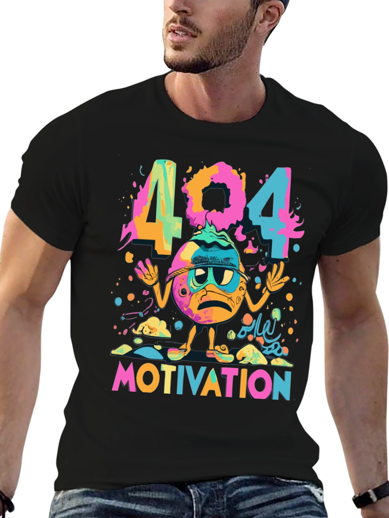 404 Motivation Funny Graphic Tee