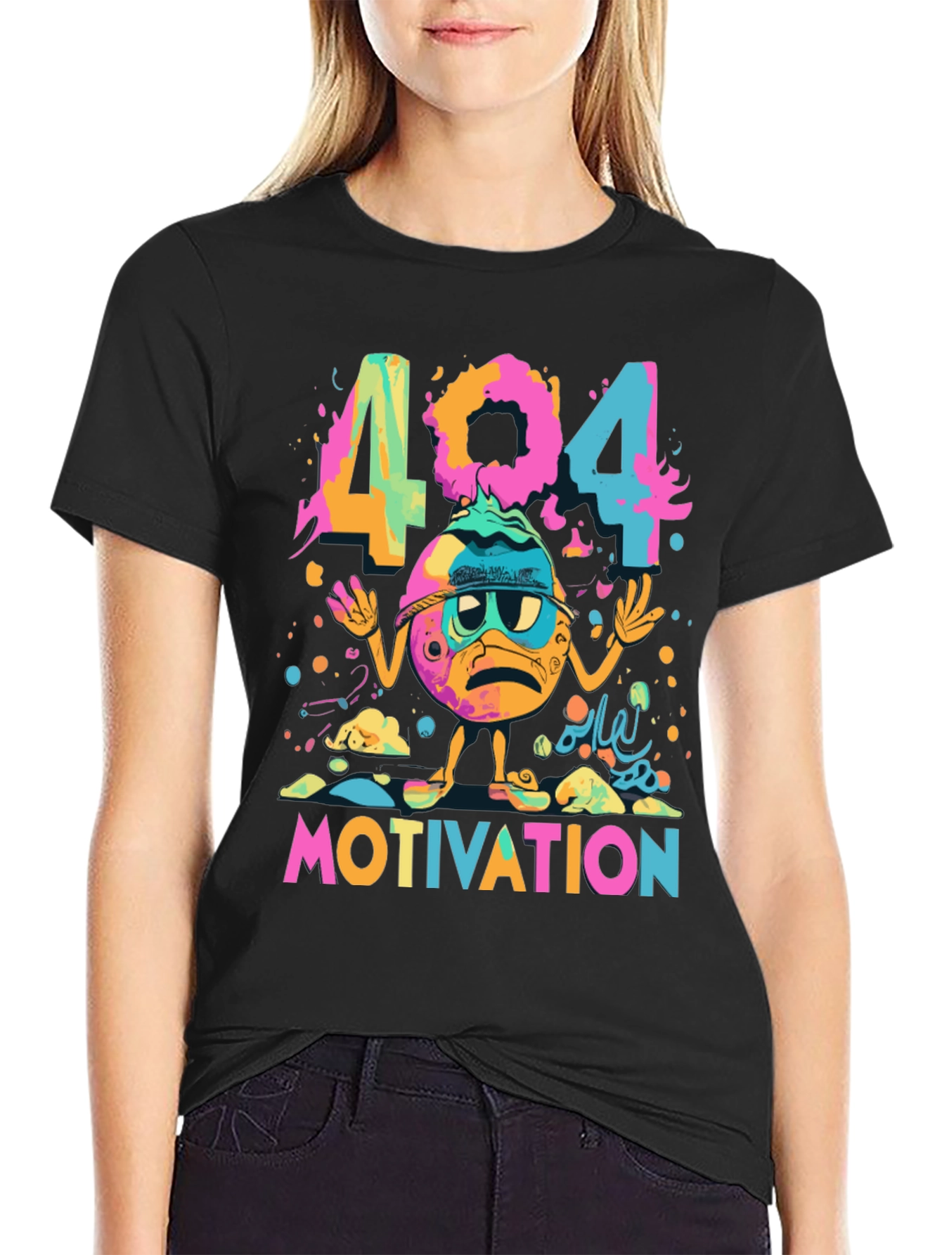 404 Motivation Funny Graphic Tee