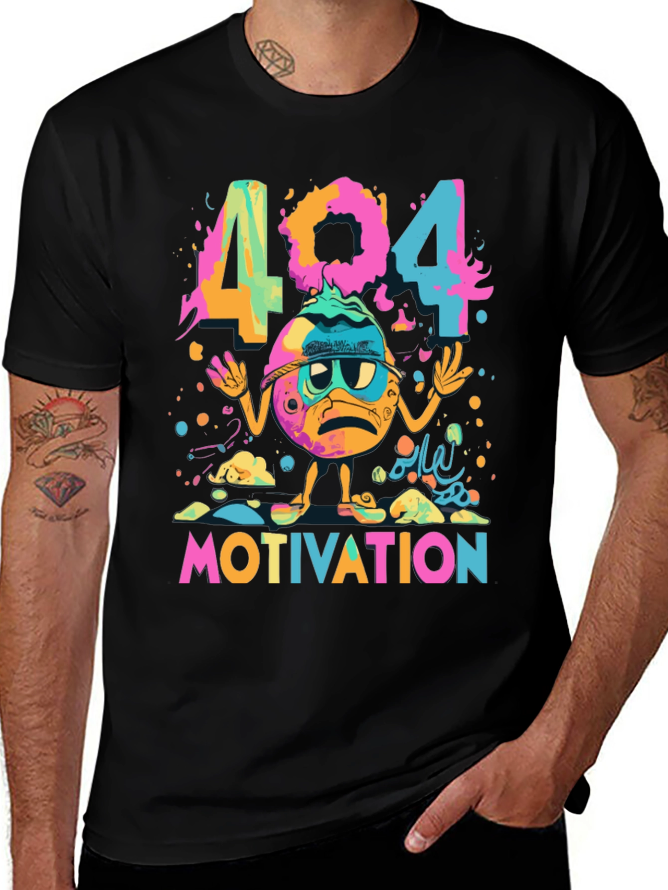 404 Motivation Funny Graphic Tee