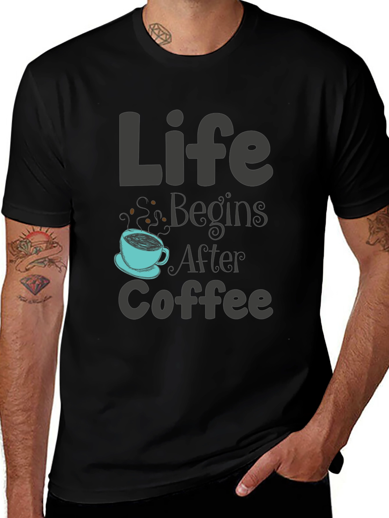 Life Begins After Coffee T-Shirt - Unisex Design