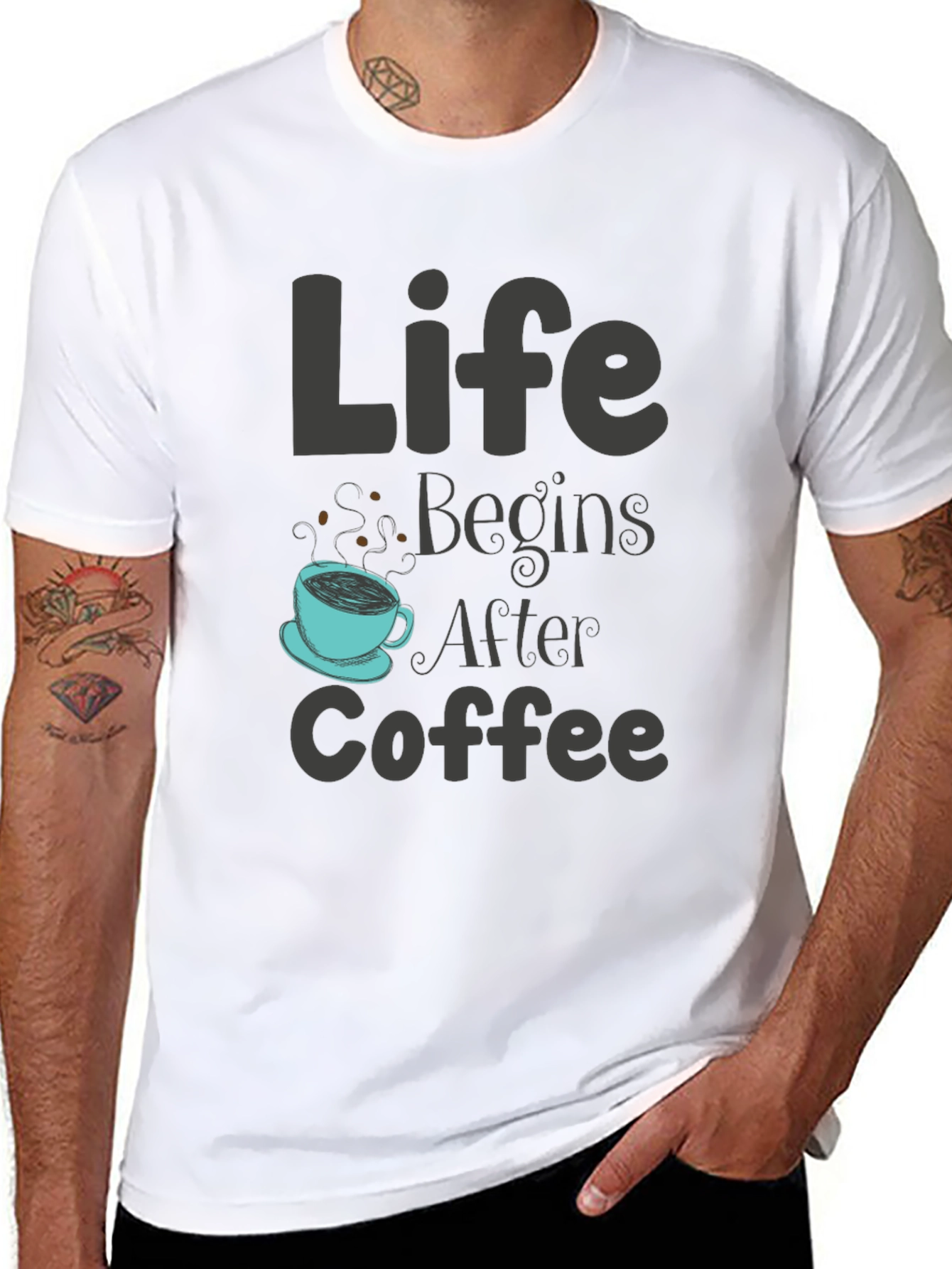 Life Begins After Coffee T-Shirt - Unisex Design