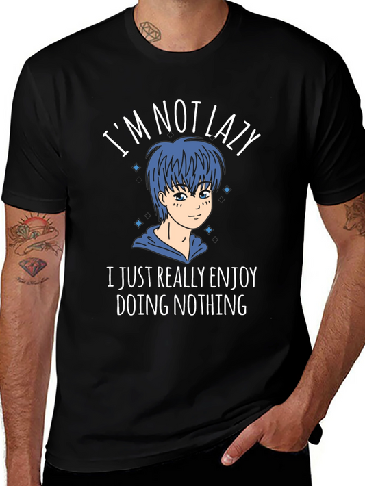 Im Not Lazy Graphic Tee - Anime Style
