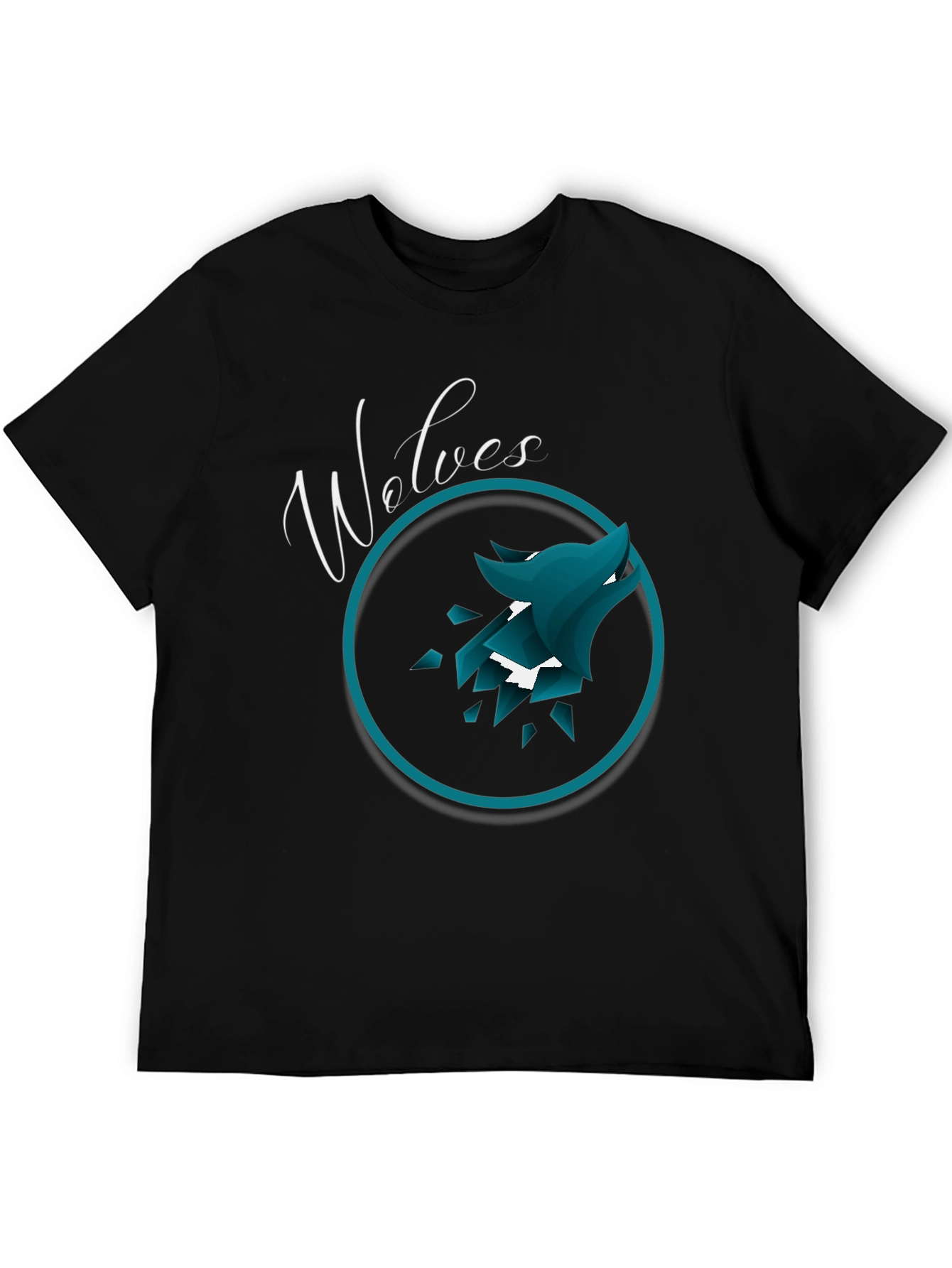 Wolves Graphic Tee - Stylish Mens Black T-Shirt