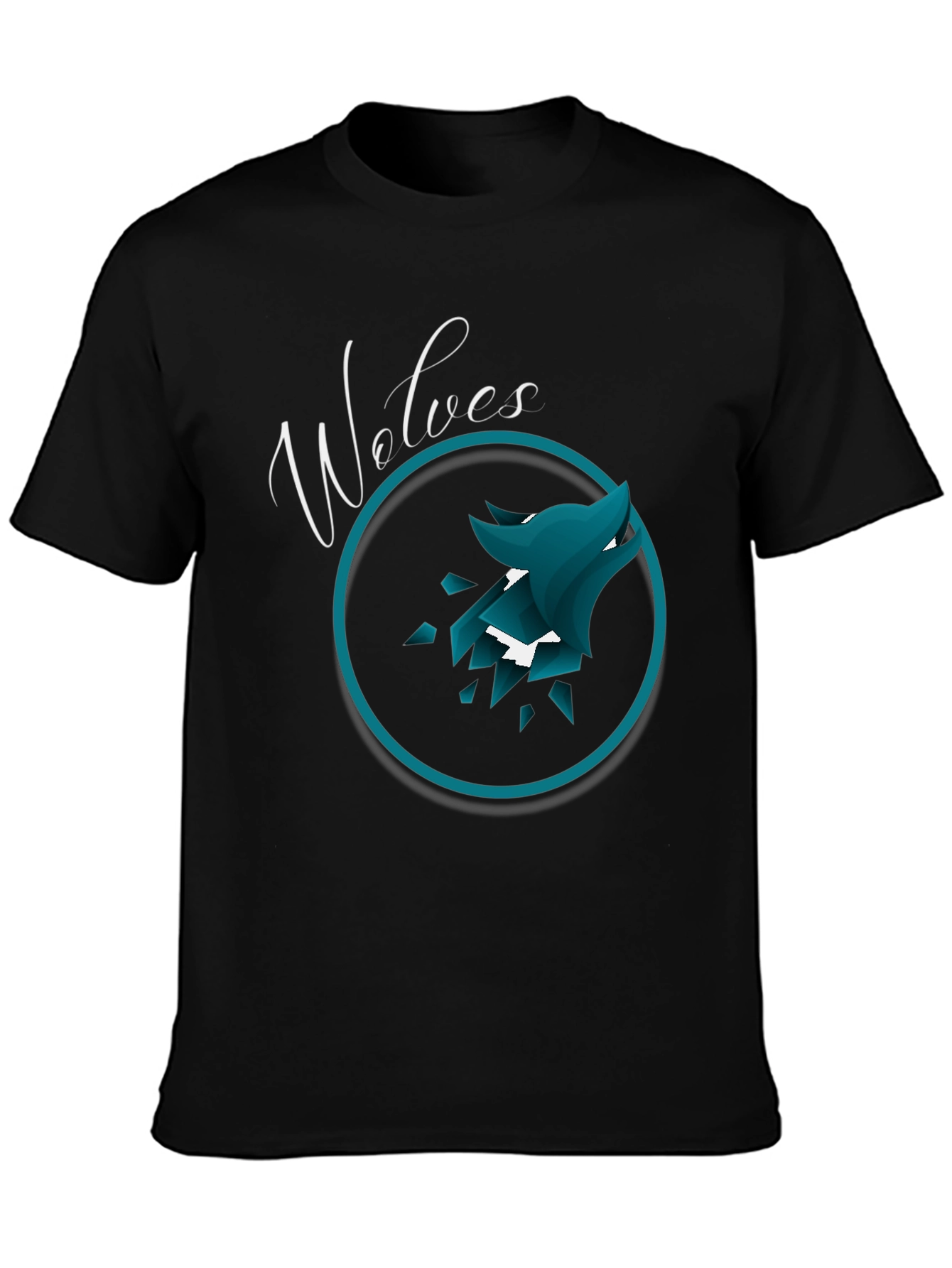 Wolves Graphic Tee - Stylish Mens Black T-Shirt