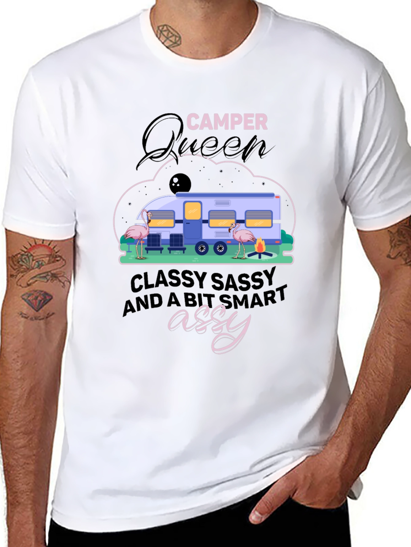 Camper Queen Graphic Tee: Classy Sassy & Smart Assy