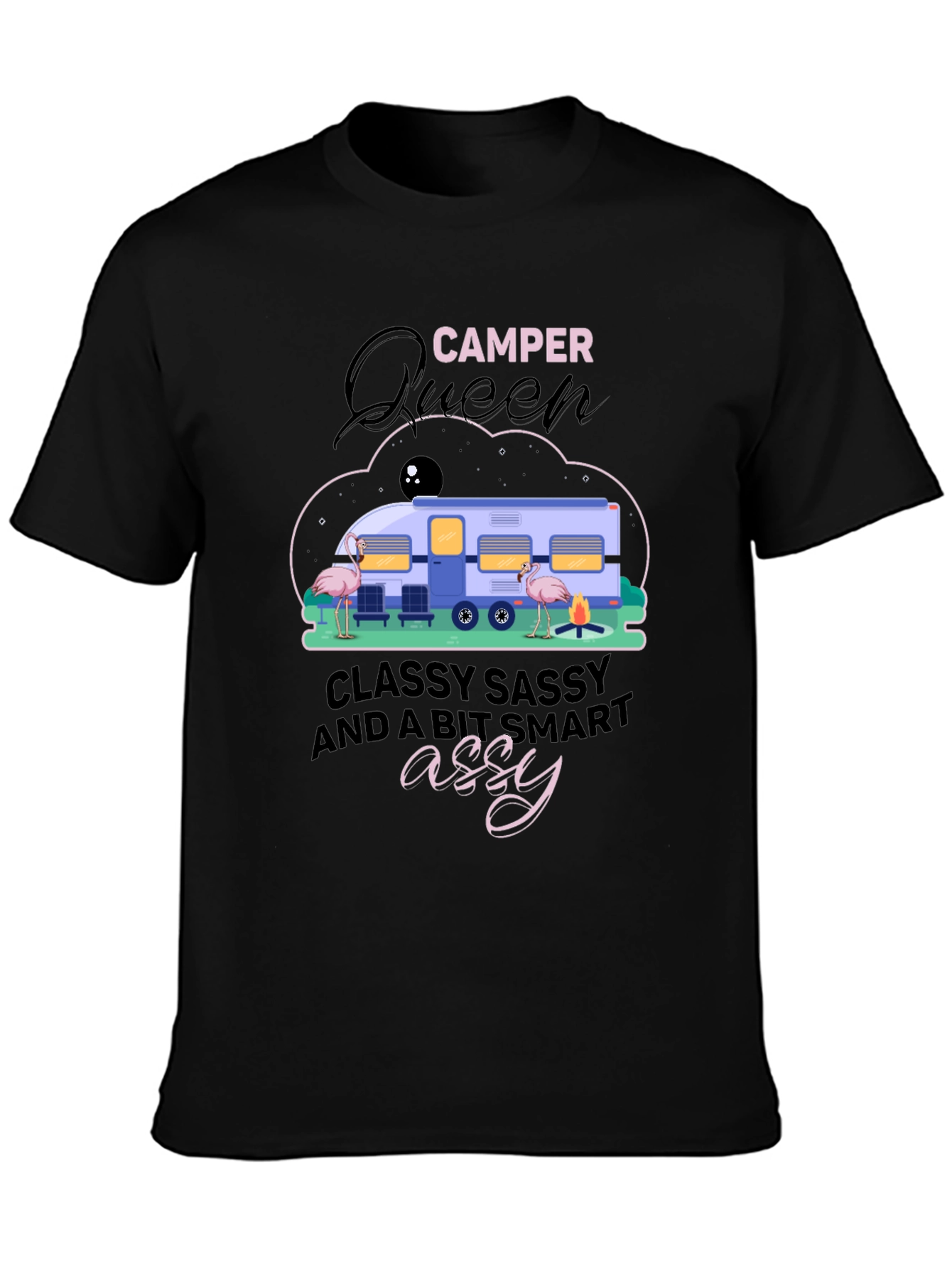 Camper Queen Graphic Tee: Classy Sassy & Smart Assy