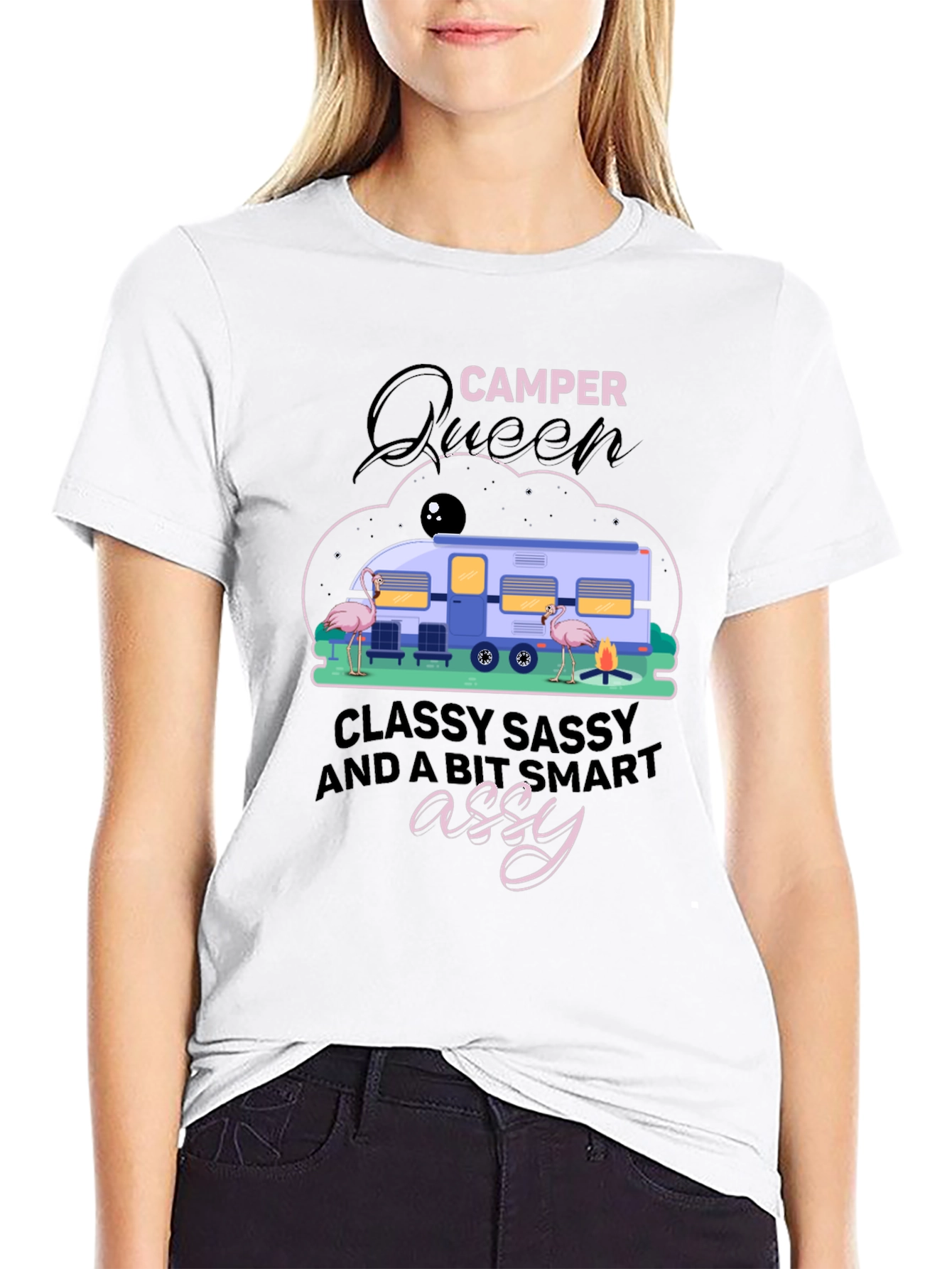 Camper Queen Graphic Tee: Classy Sassy & Smart Assy