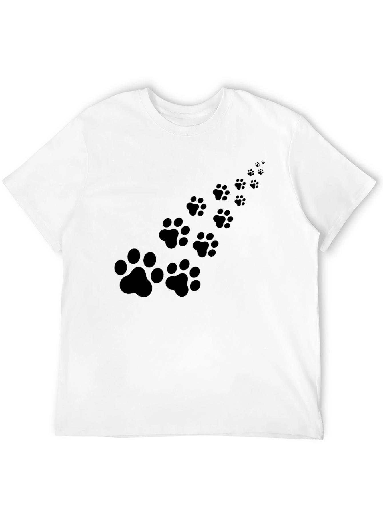 Paw Print Trail Black T-Shirt