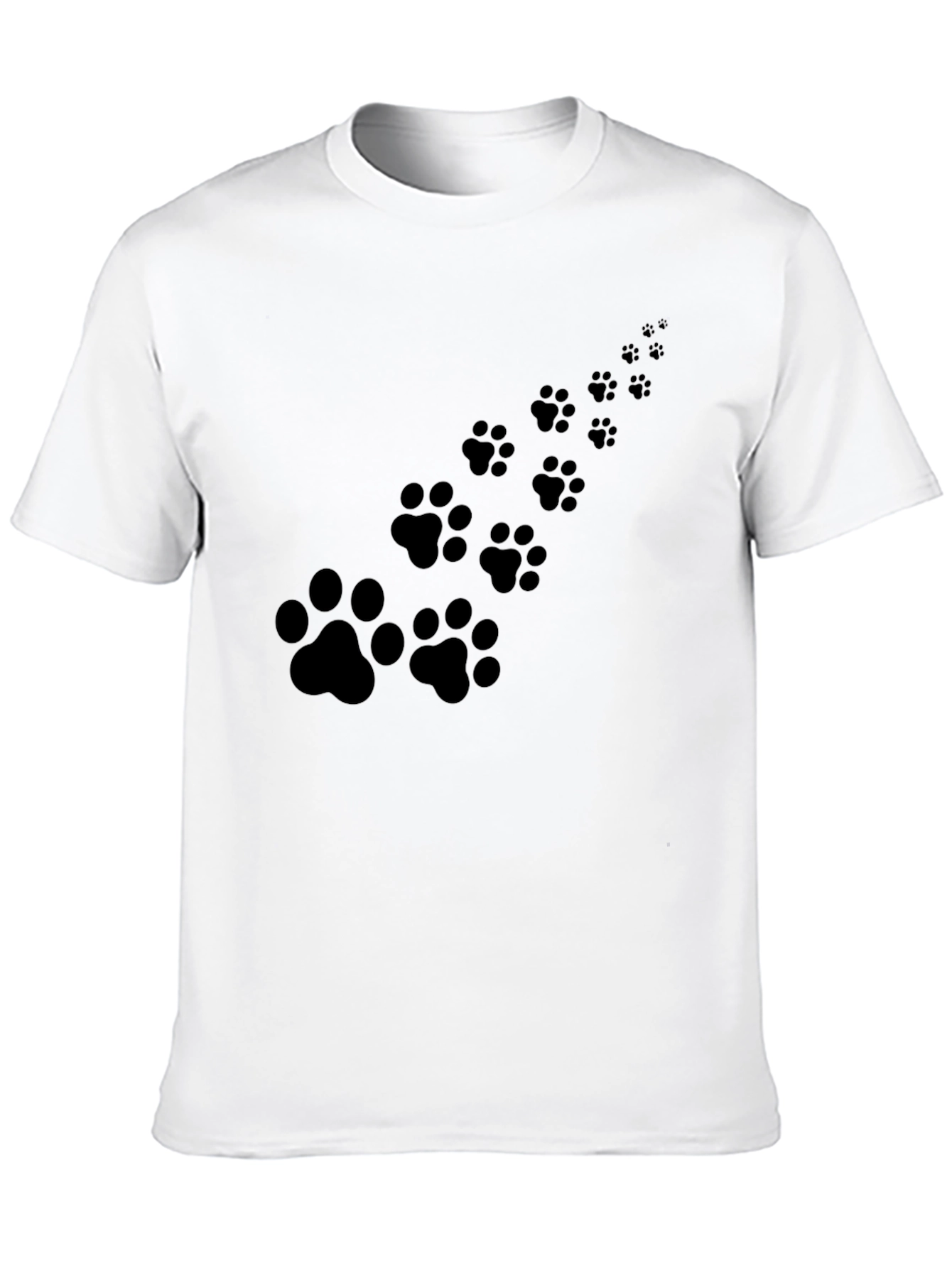 Paw Print Trail Black T-Shirt