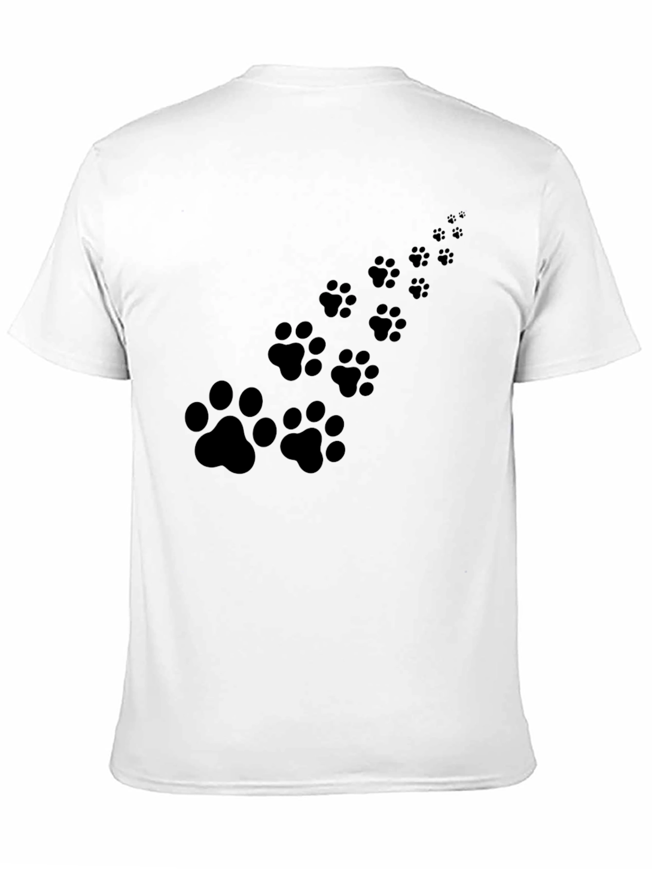 Paw Print Trail Black T-Shirt