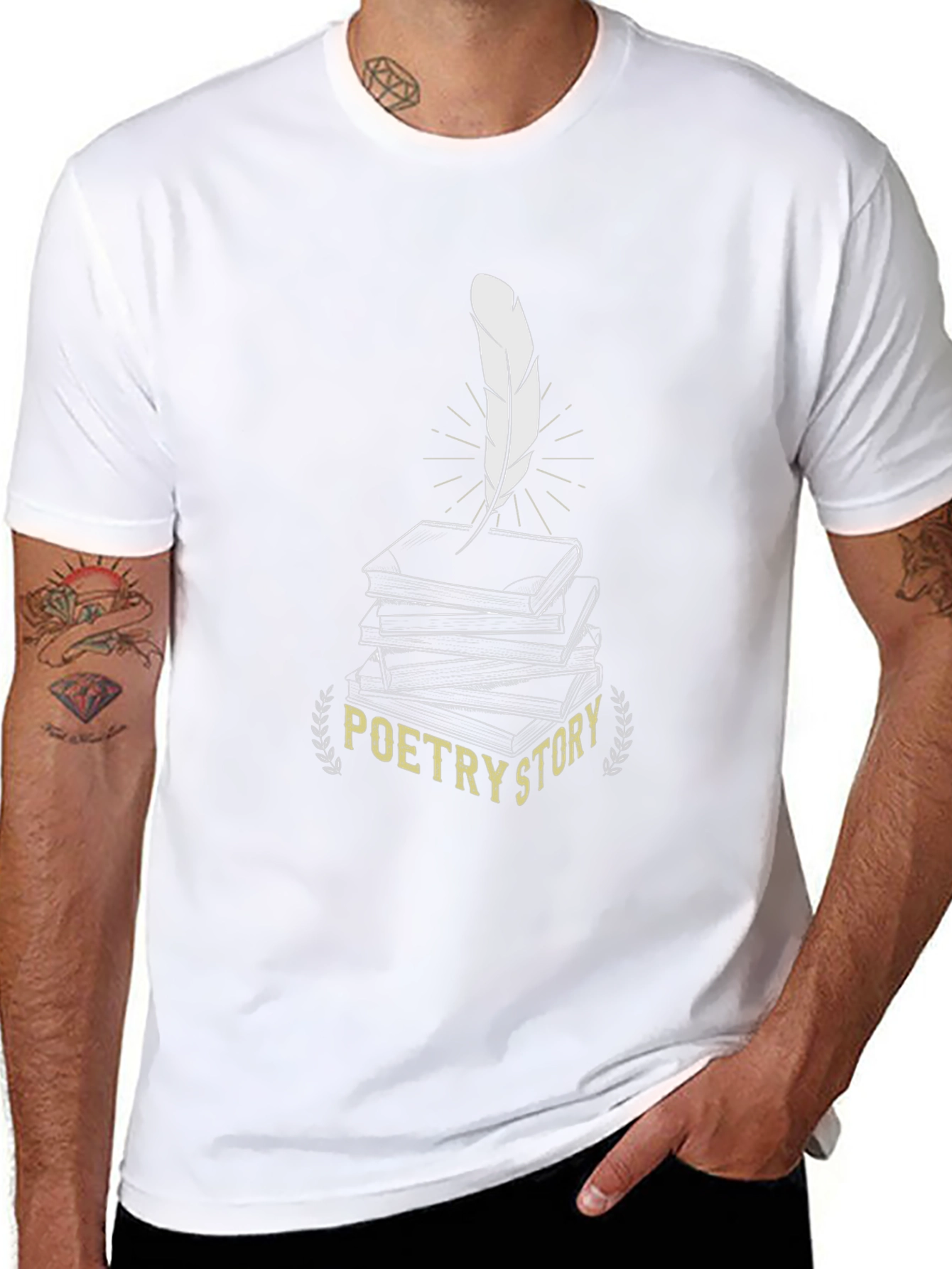 Poetry Story Black Graphic Tee