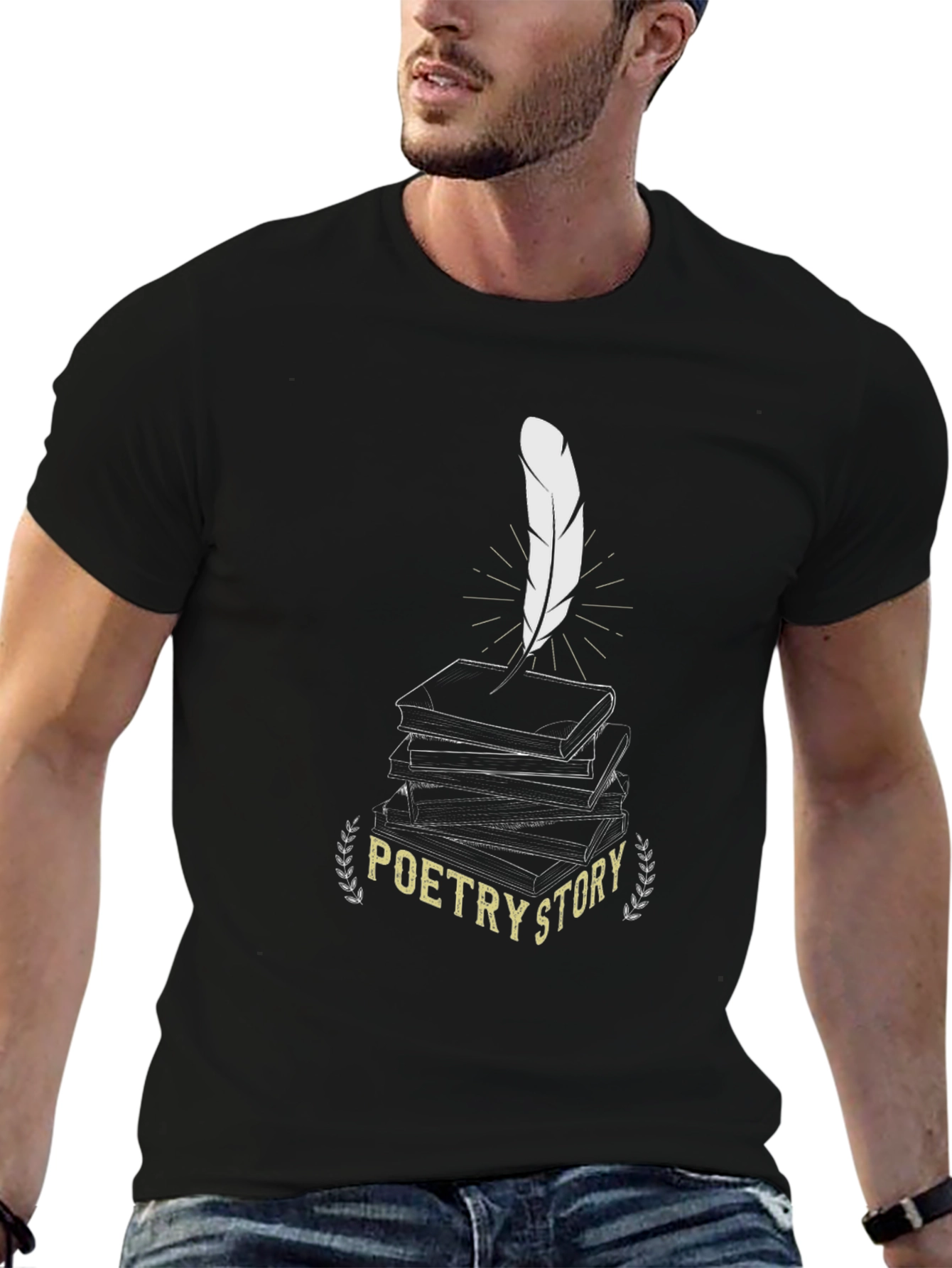 Poetry Story Black Graphic Tee