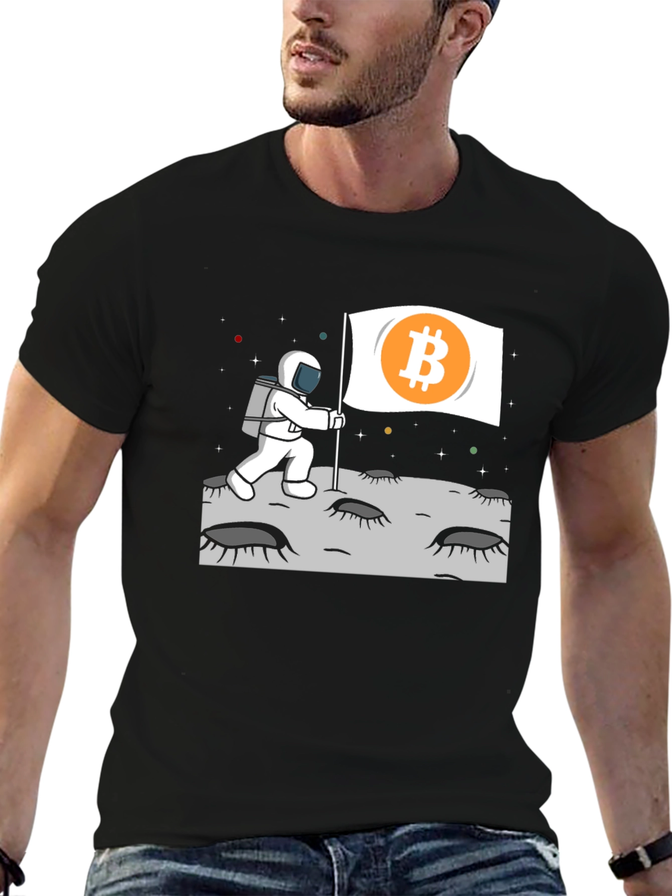 Bitcoin Astronaut Graphic T-Shirt - Crypto To The Moon!