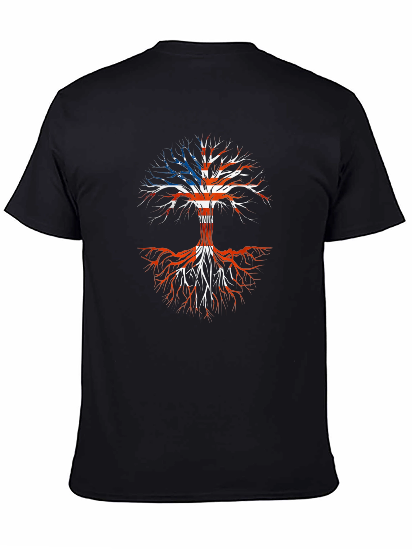 USA Roots Tree Graphic Tee - Patriotic American T-Shirt