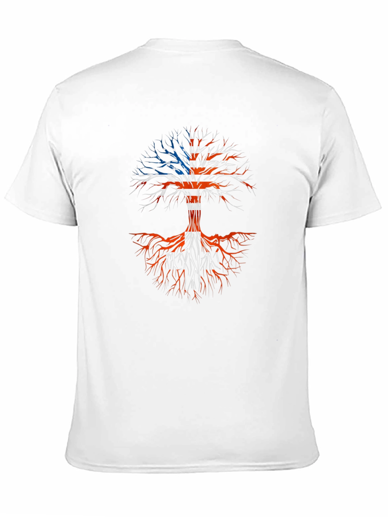 USA Roots Tree Graphic Tee - Patriotic American T-Shirt
