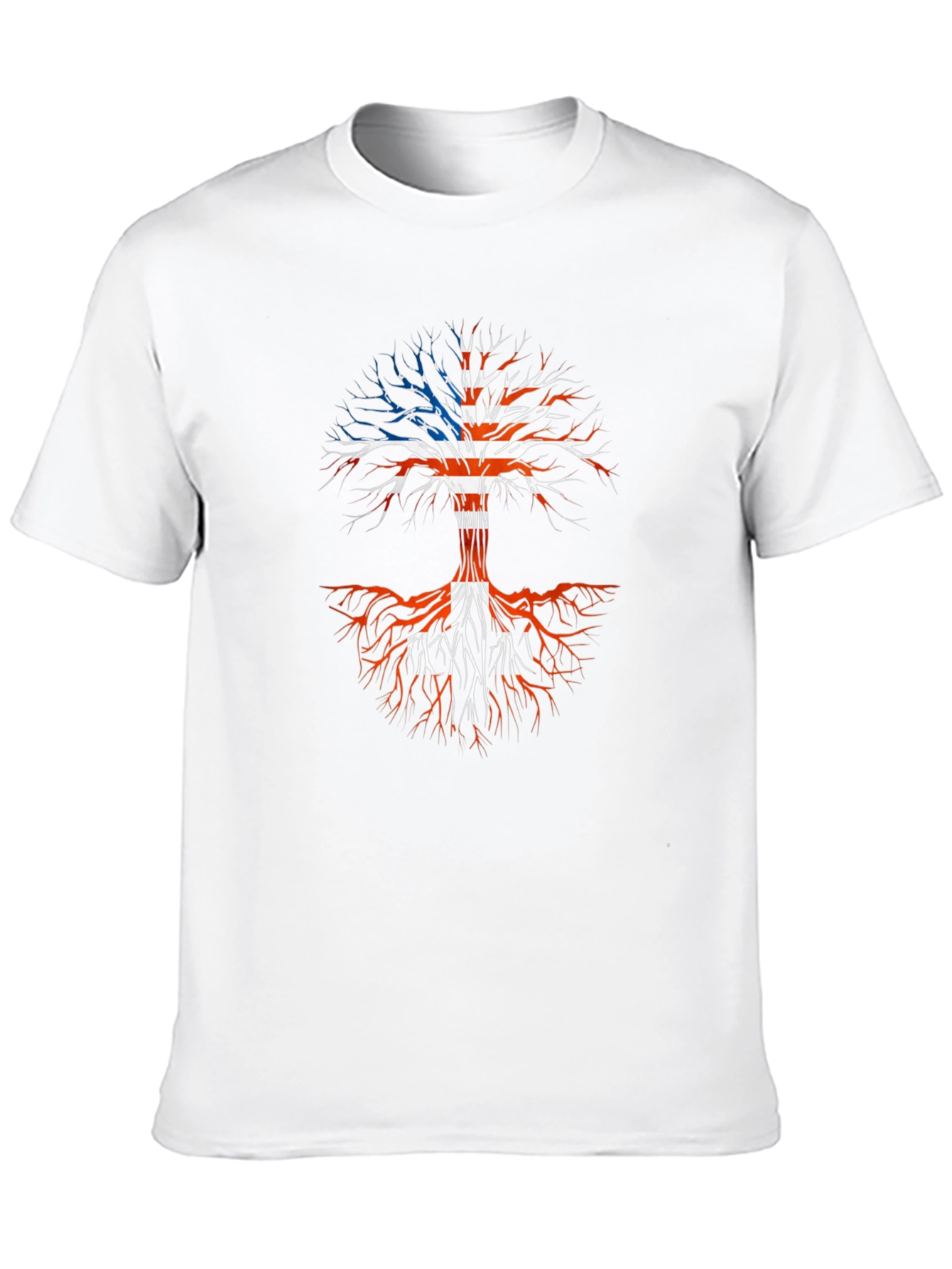 USA Roots Tree Graphic Tee - Patriotic American T-Shirt