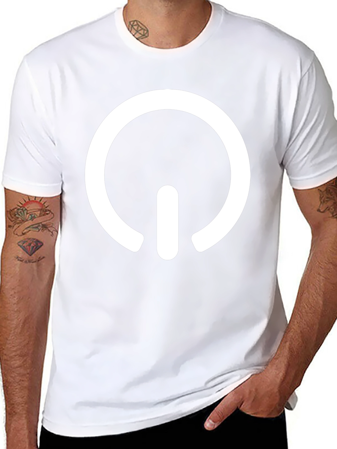 Power Symbol Graphic Tee - Modern Black T-Shirt