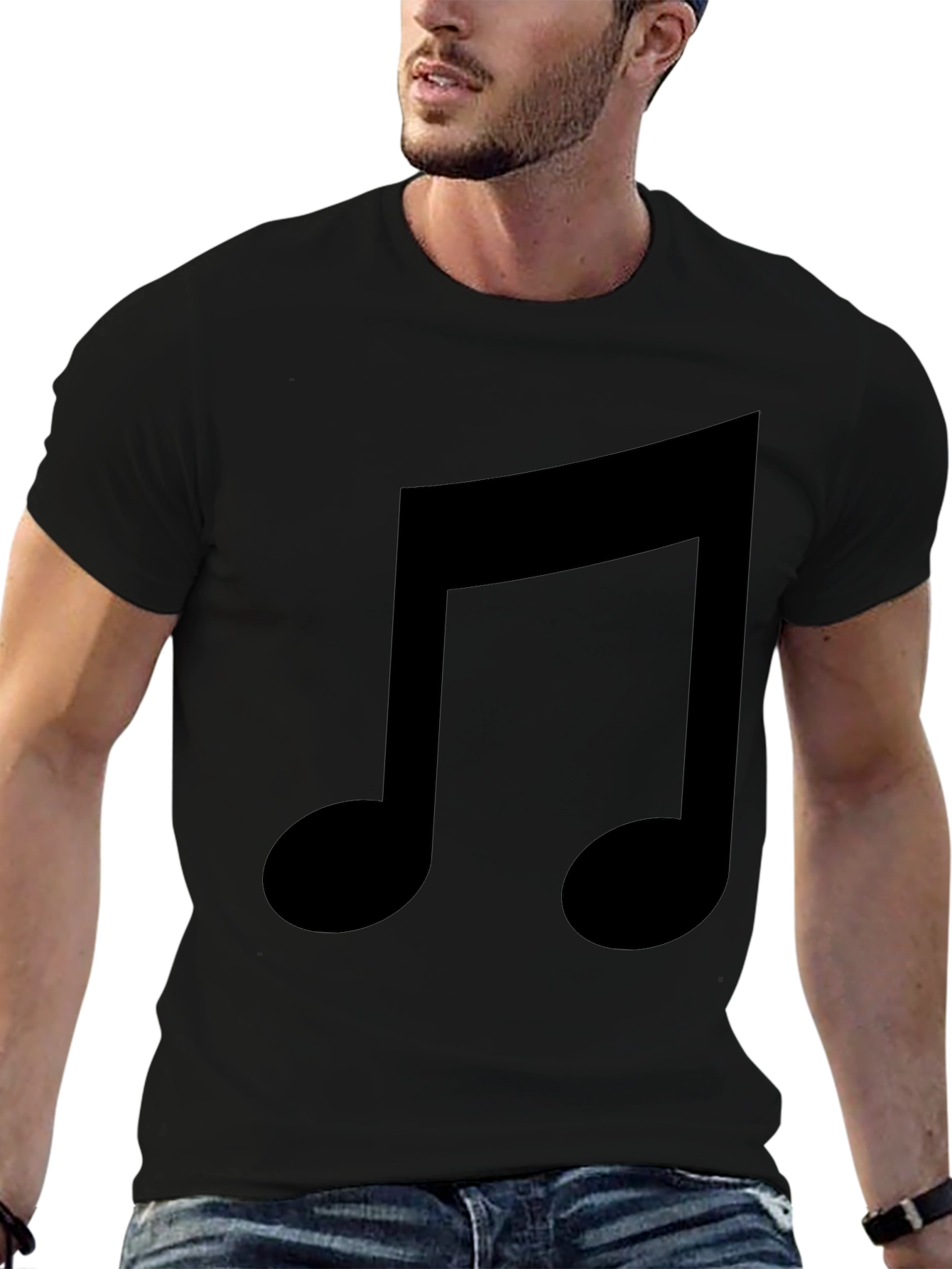 Music Note Black T-Shirt