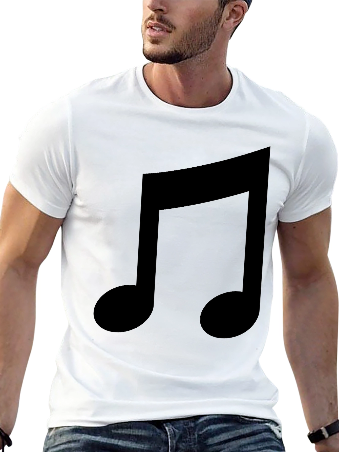 Music Note Black T-Shirt