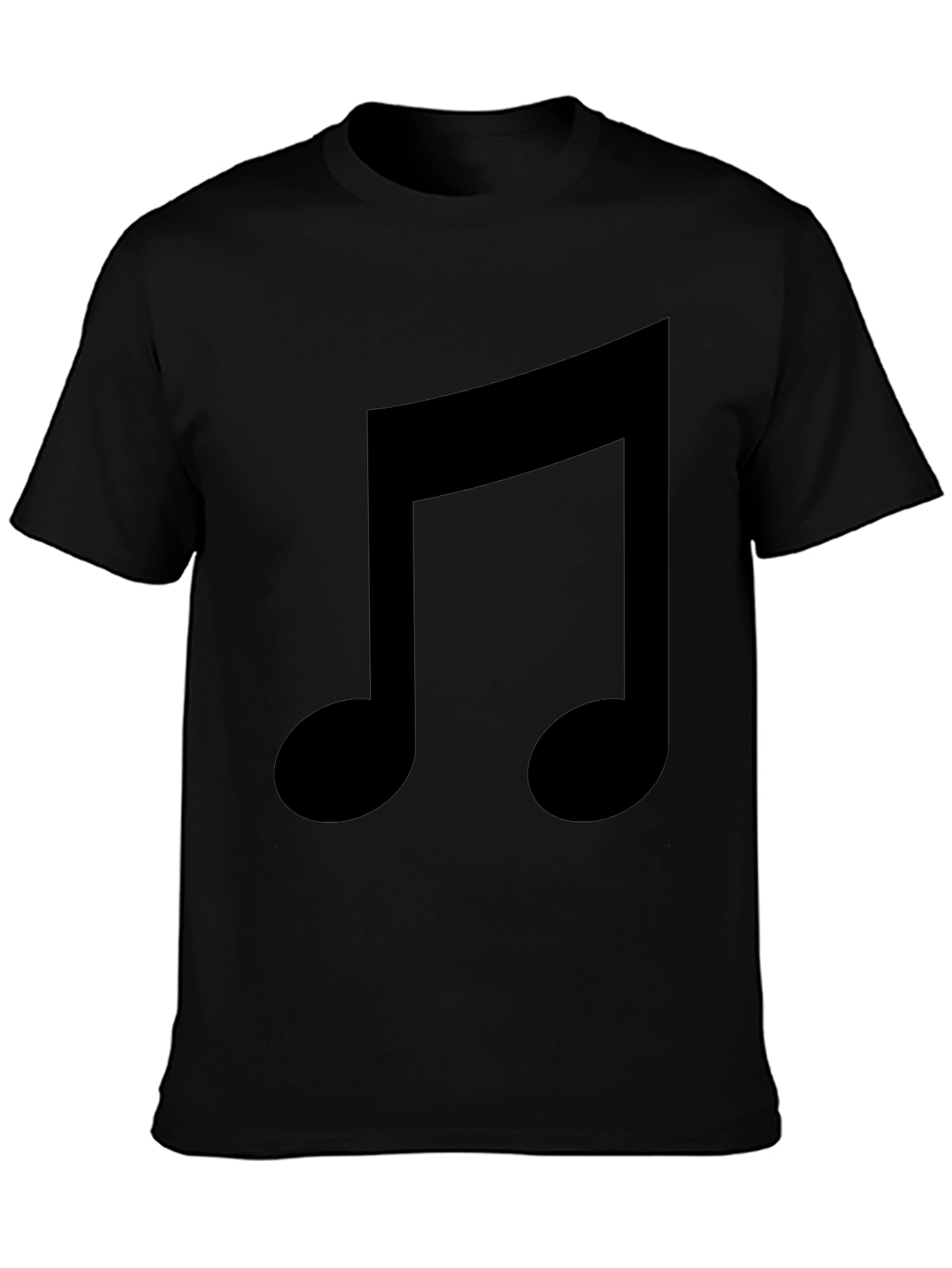 Music Note Black T-Shirt