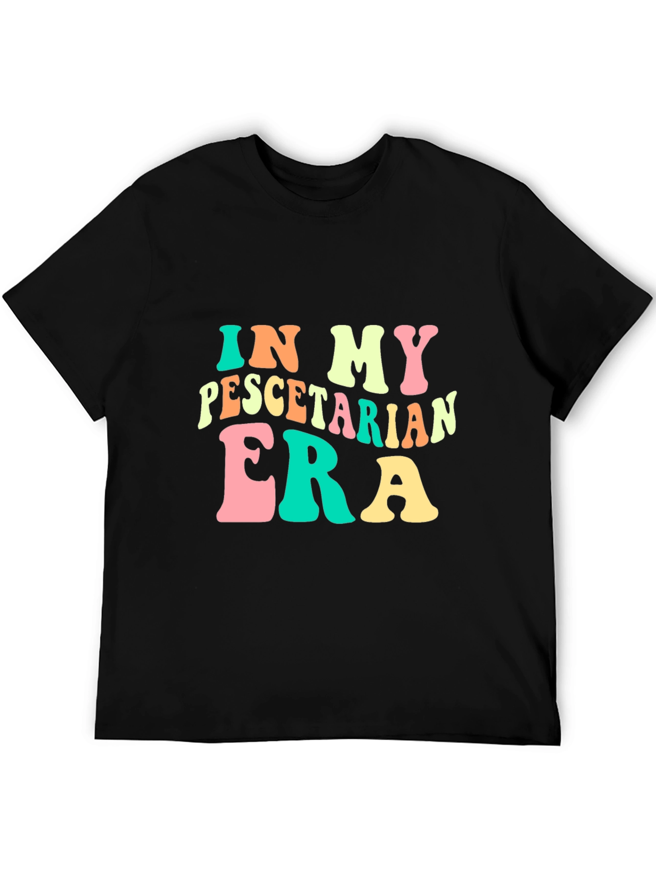 Pescatarian Era Black Graphic T-Shirt
