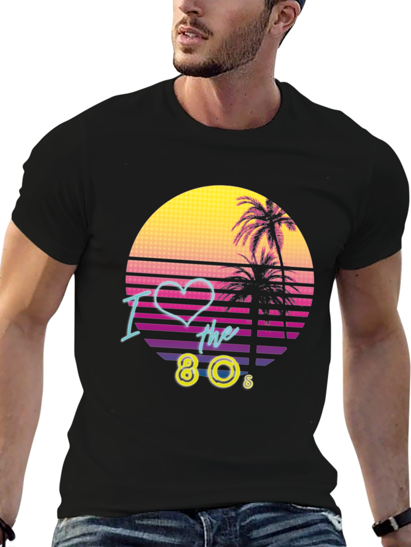 I Love the 80s Retro T-Shirt Black