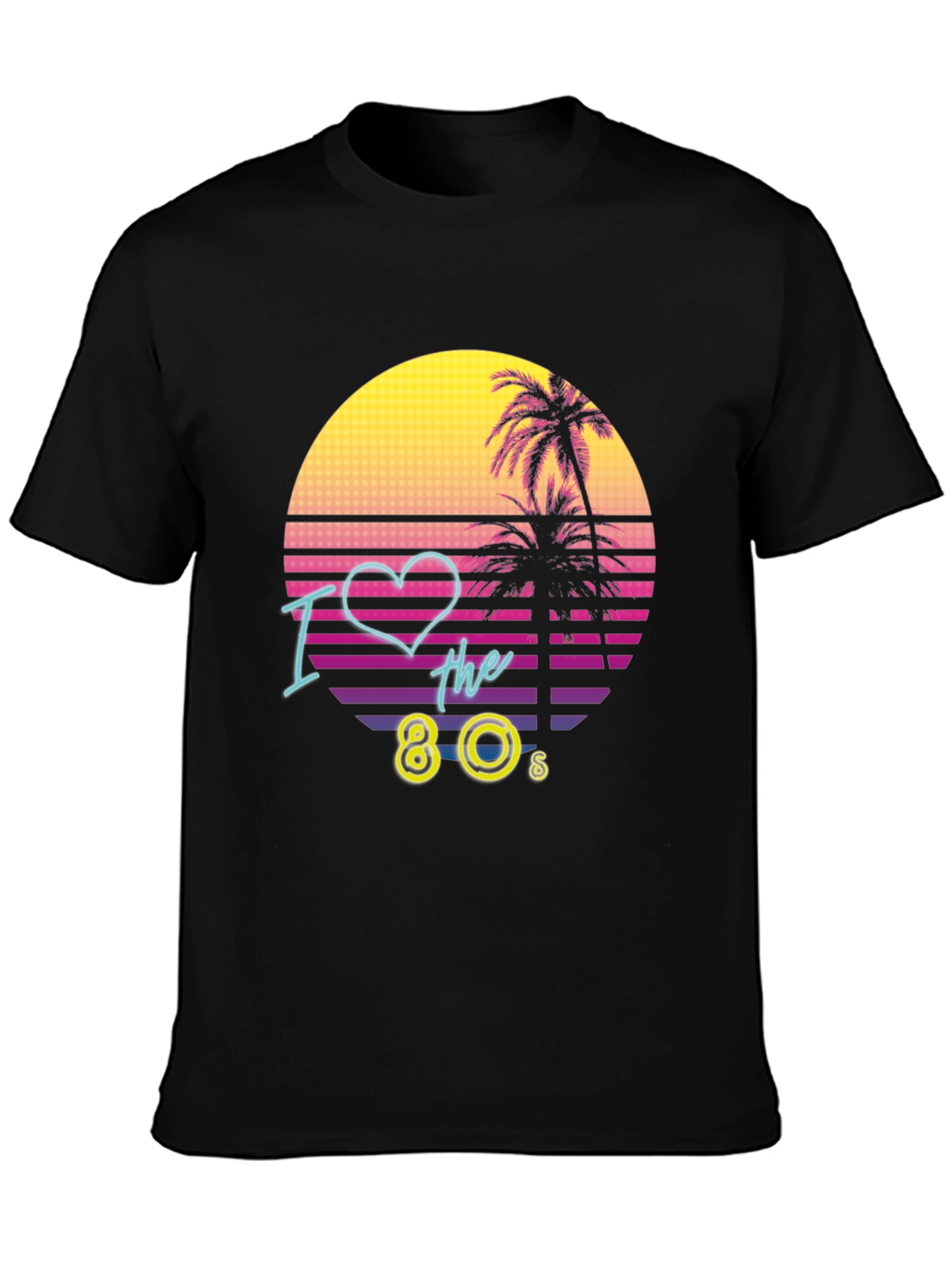 I Love the 80s Retro T-Shirt Black