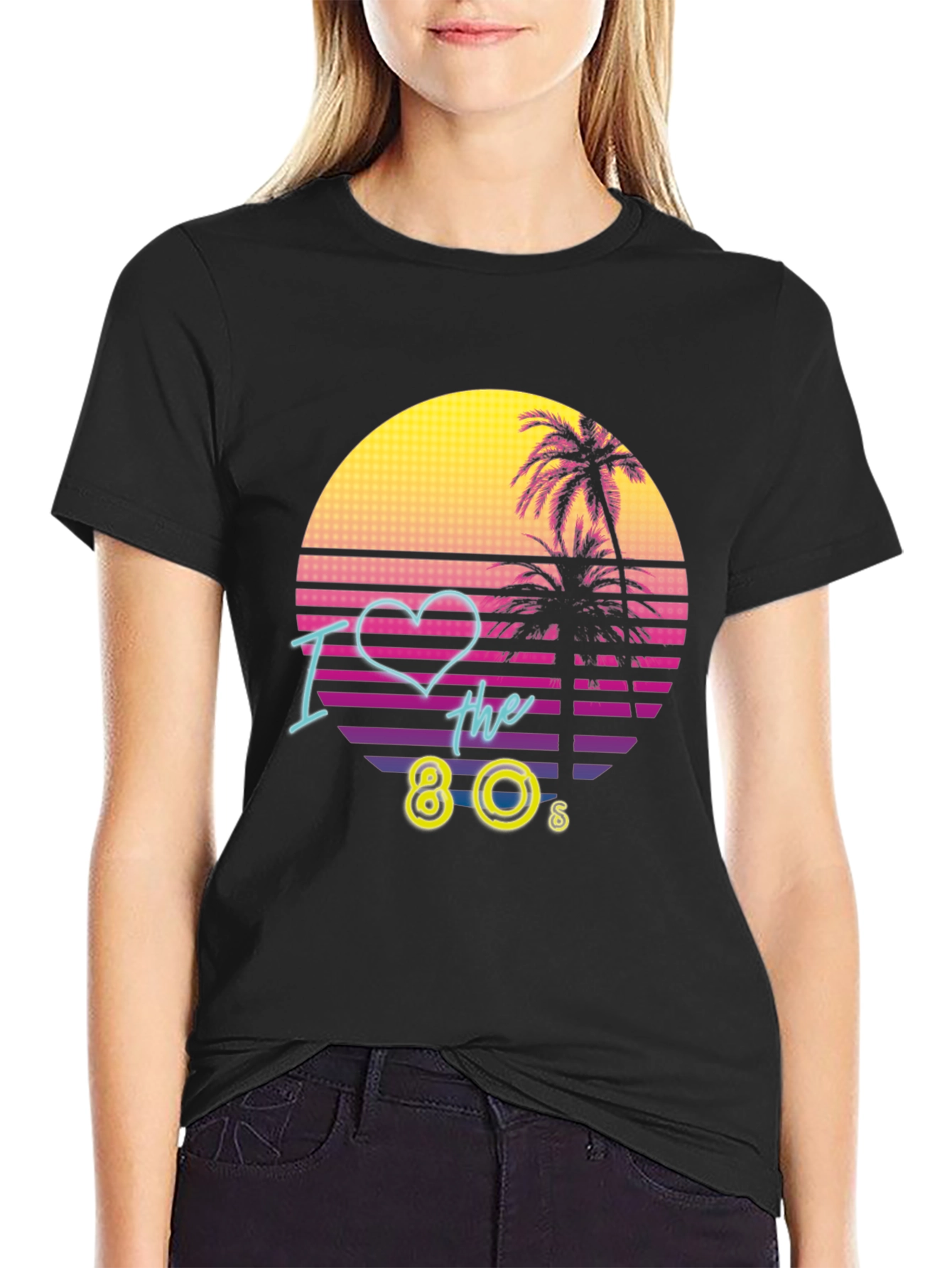 I Love the 80s Retro T-Shirt Black