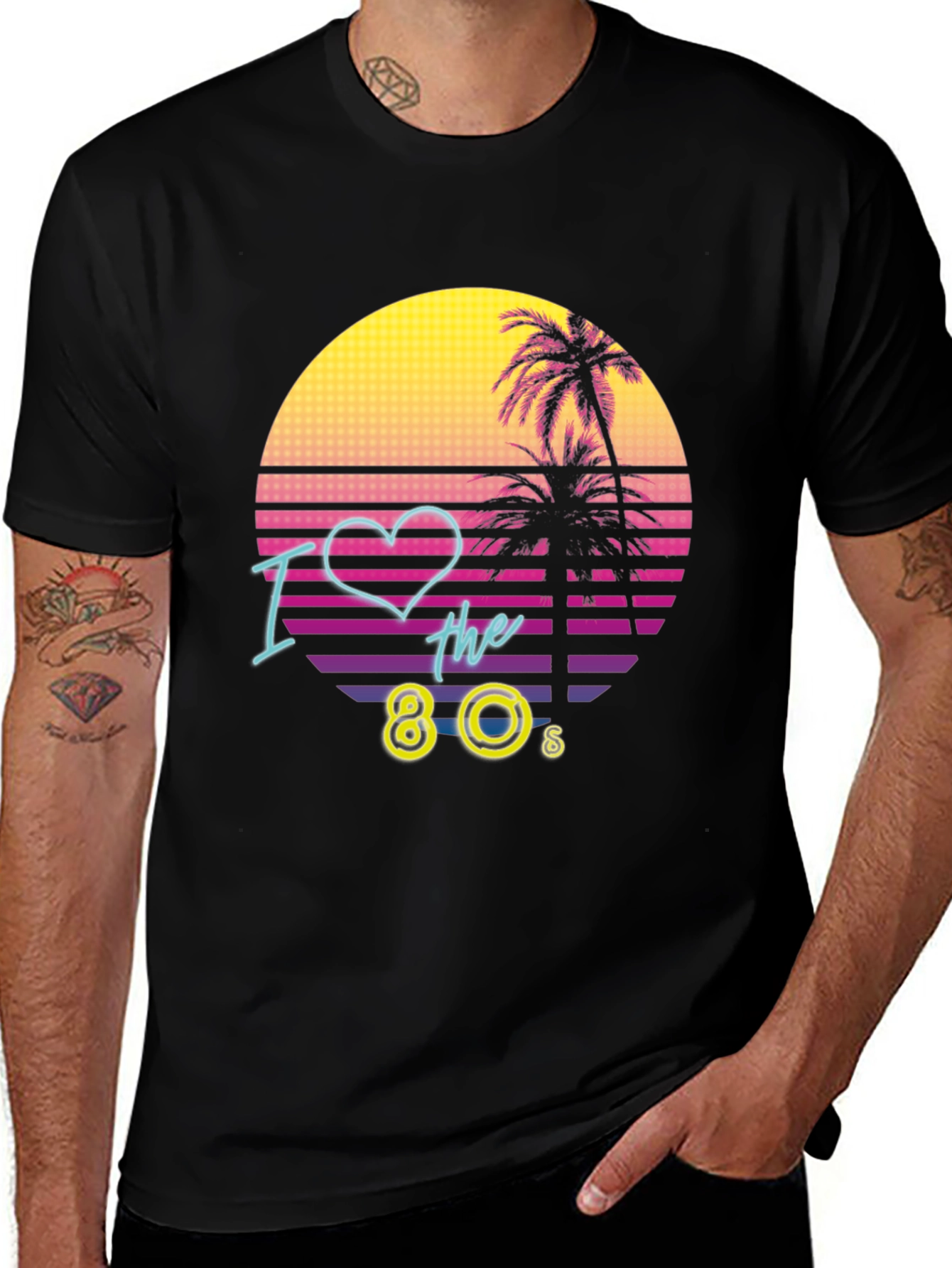 I Love the 80s Retro T-Shirt Black