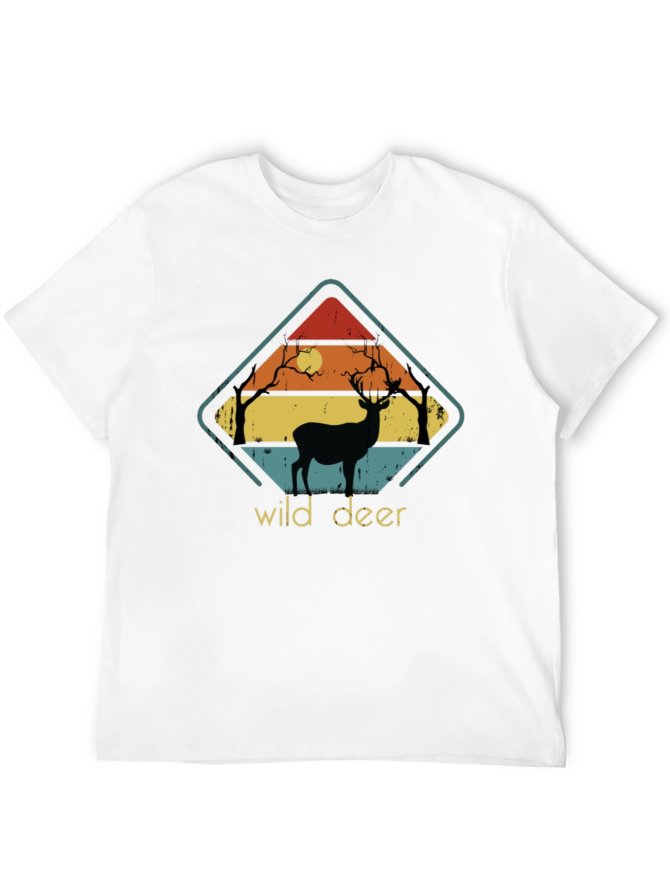 Wild Deer Graphic Tee - Retro Style
