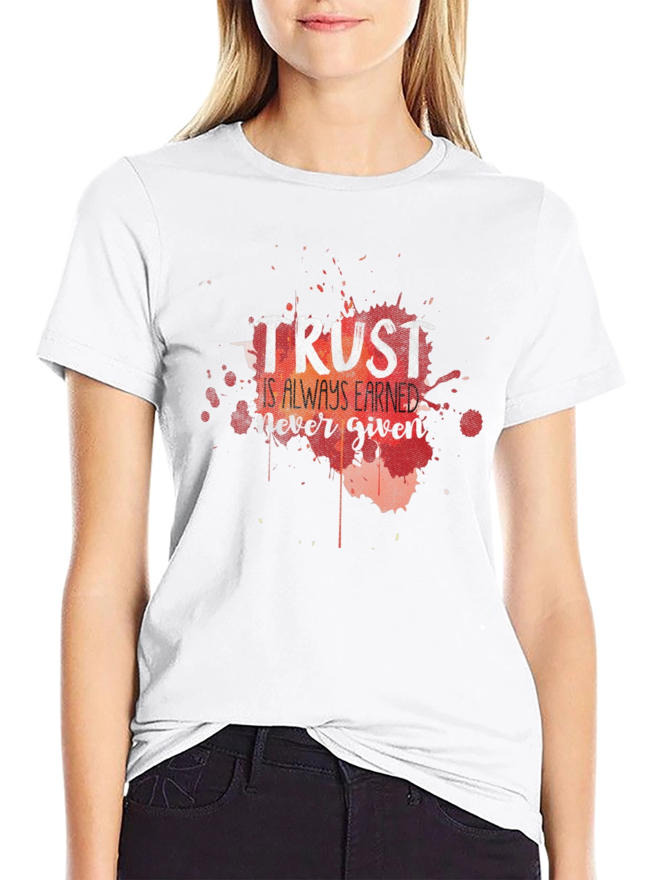 Trust Is Earned Graphic Tee - Black