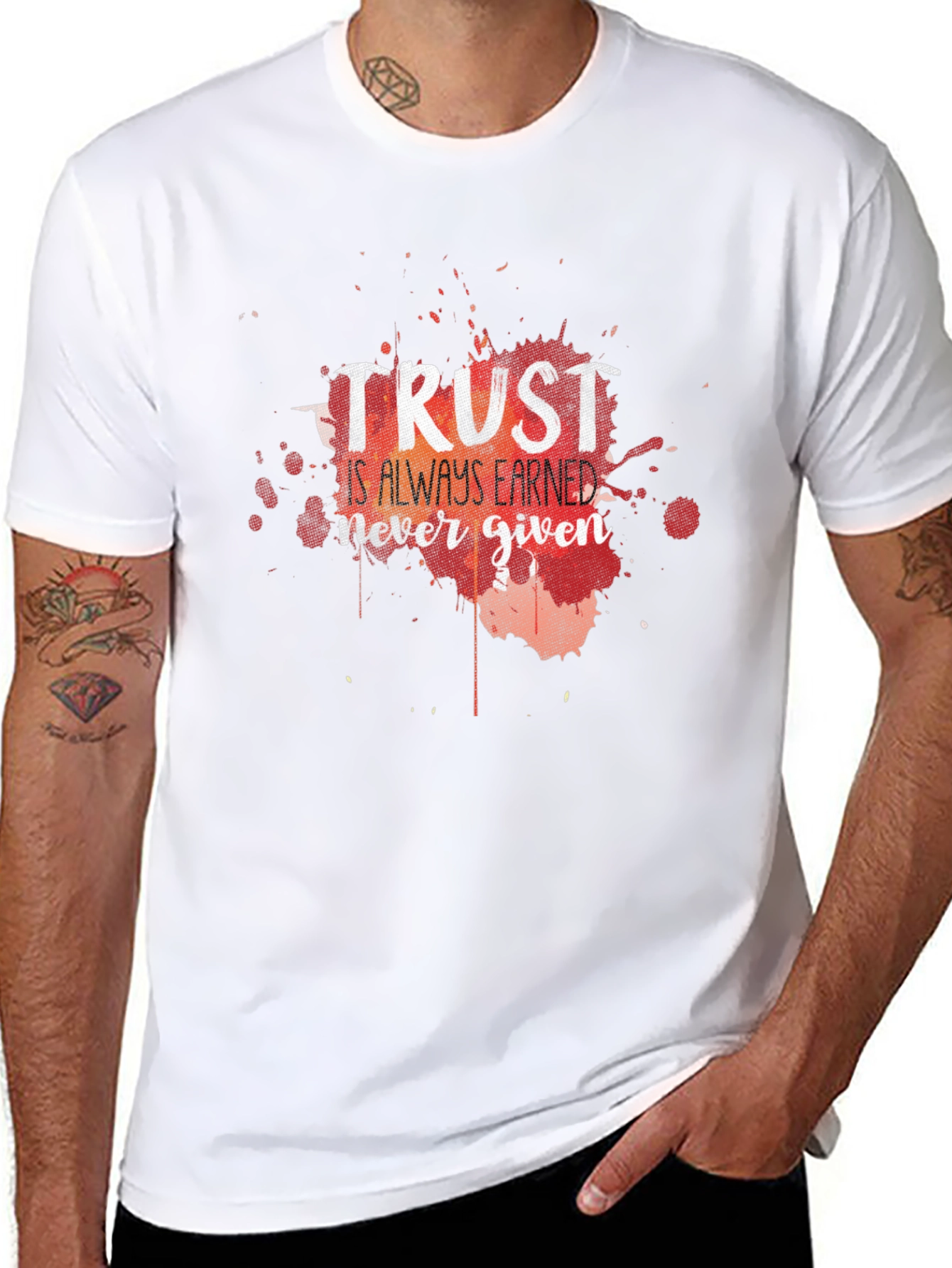 Trust Is Earned Graphic Tee - Black