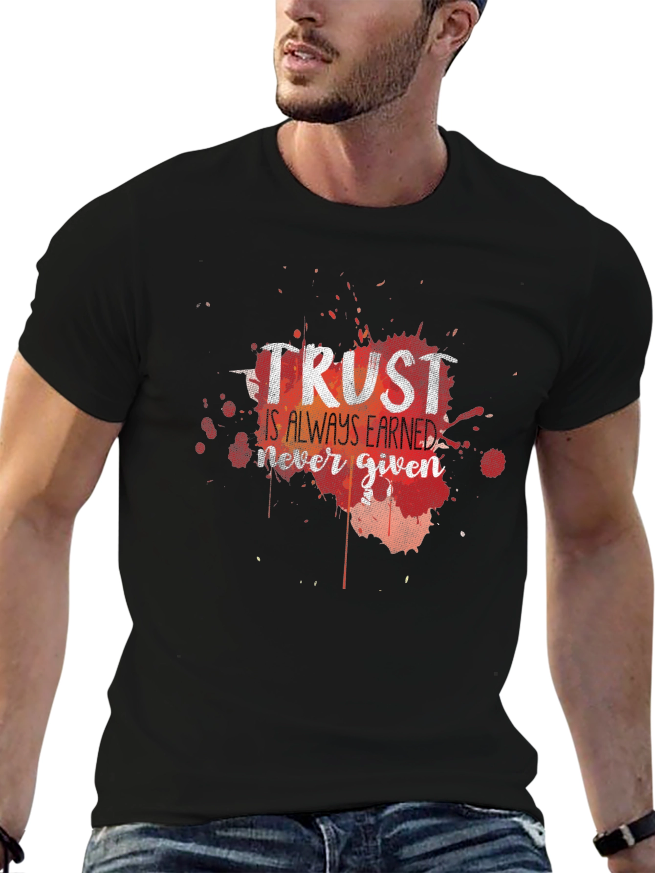 Trust Is Earned Graphic Tee - Black