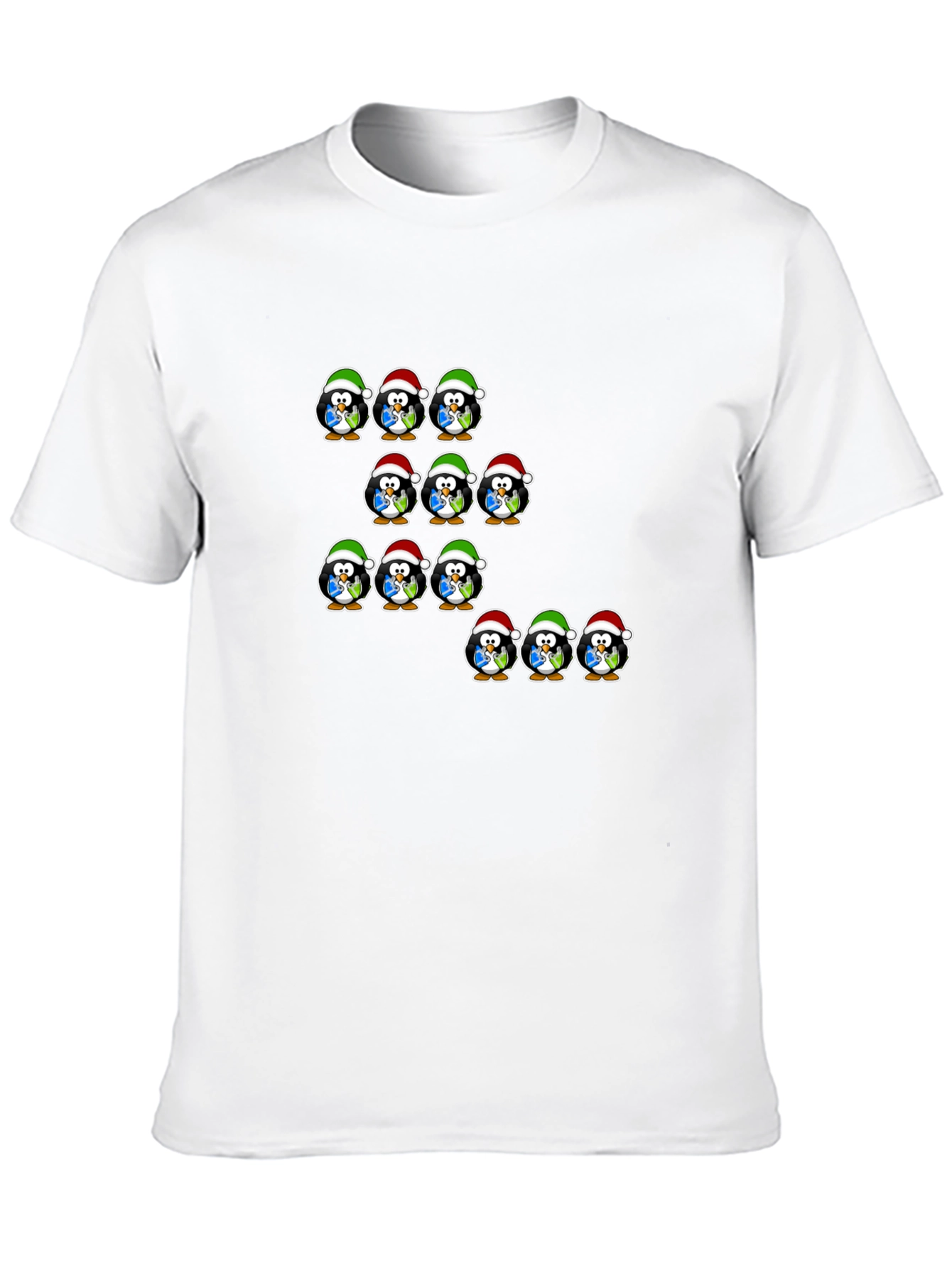 Festive Penguin Christmas T-Shirt - Holiday Cheer