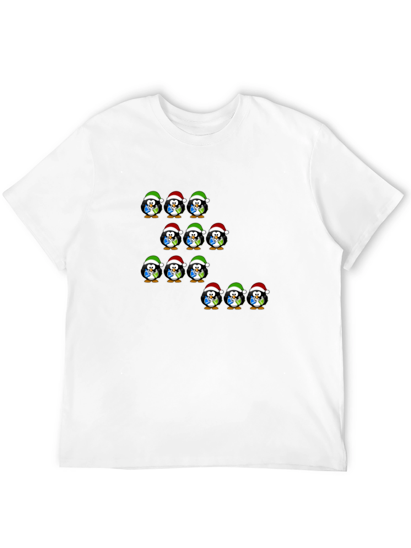 Festive Penguin Christmas T-Shirt - Holiday Cheer