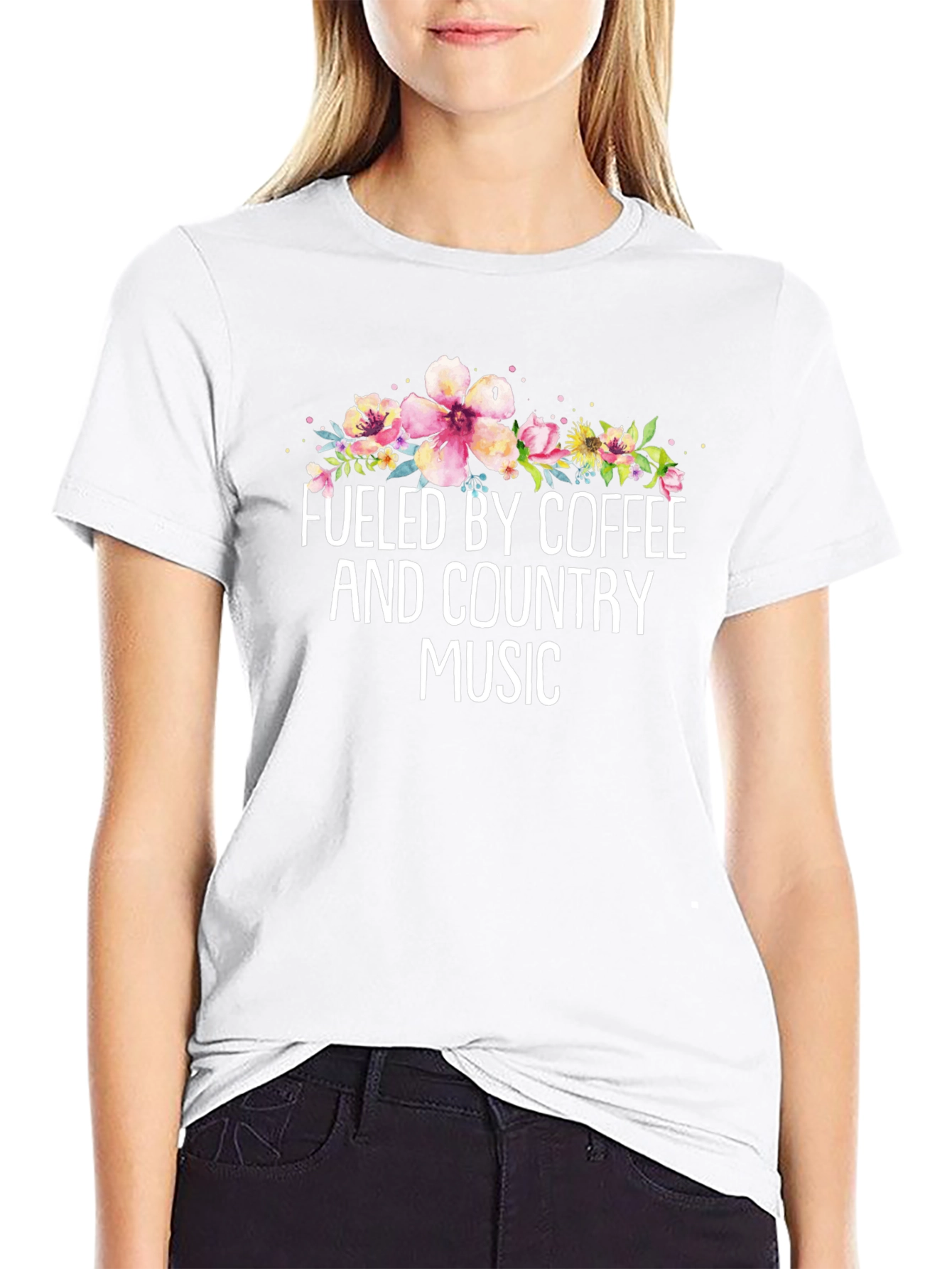 Fueled By Coffee & Country Music Graphic T-Shirt